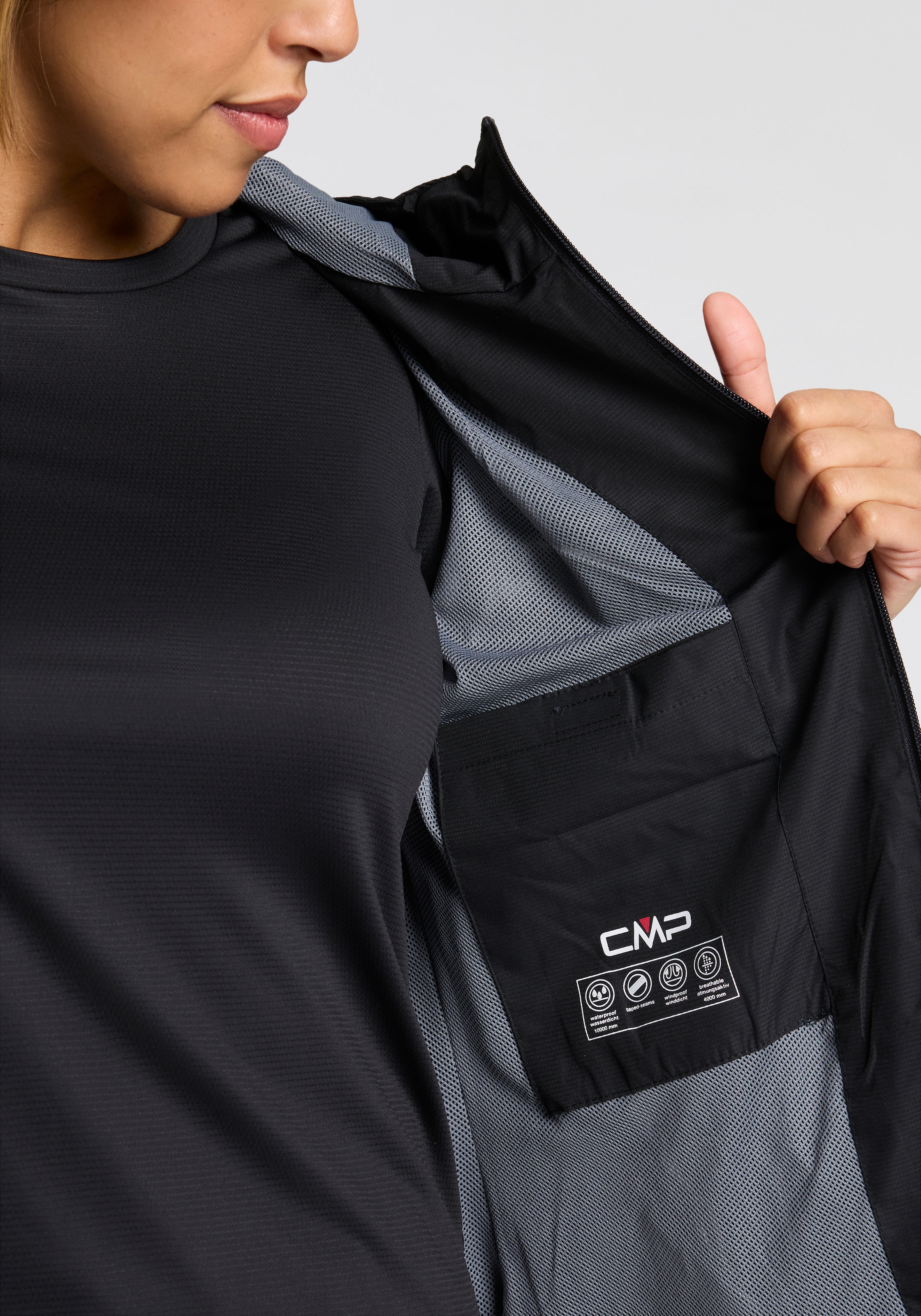 CMP Regenjacke, (1 St.), mit Kapuze, Atmungsaktiv & Winddicht & Wasserdicht