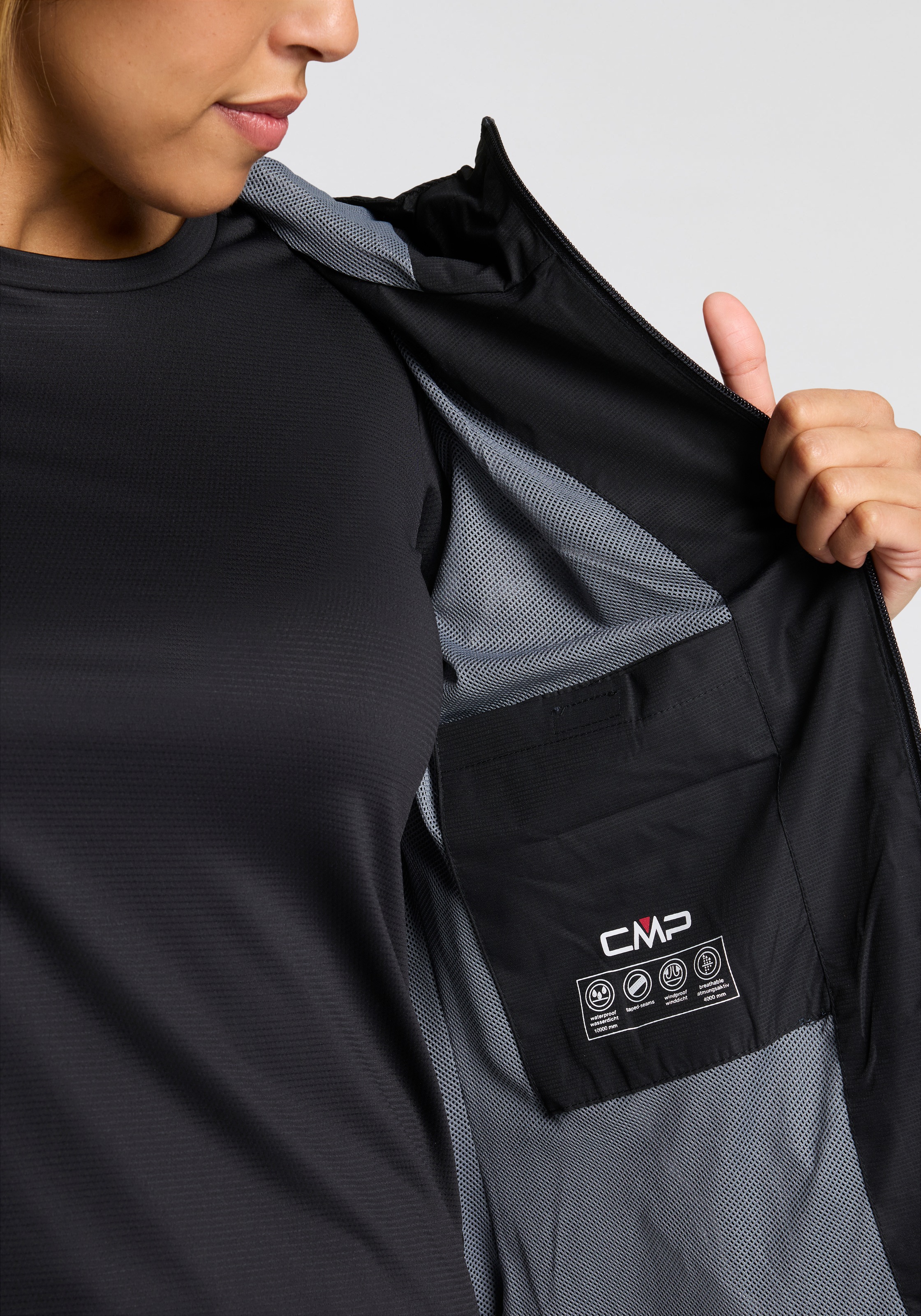 Thumbnail - CMP Regenjacke 1 Stk. tlg. mit Kapuze Atmungsaktiv & Winddicht & Wasserdicht