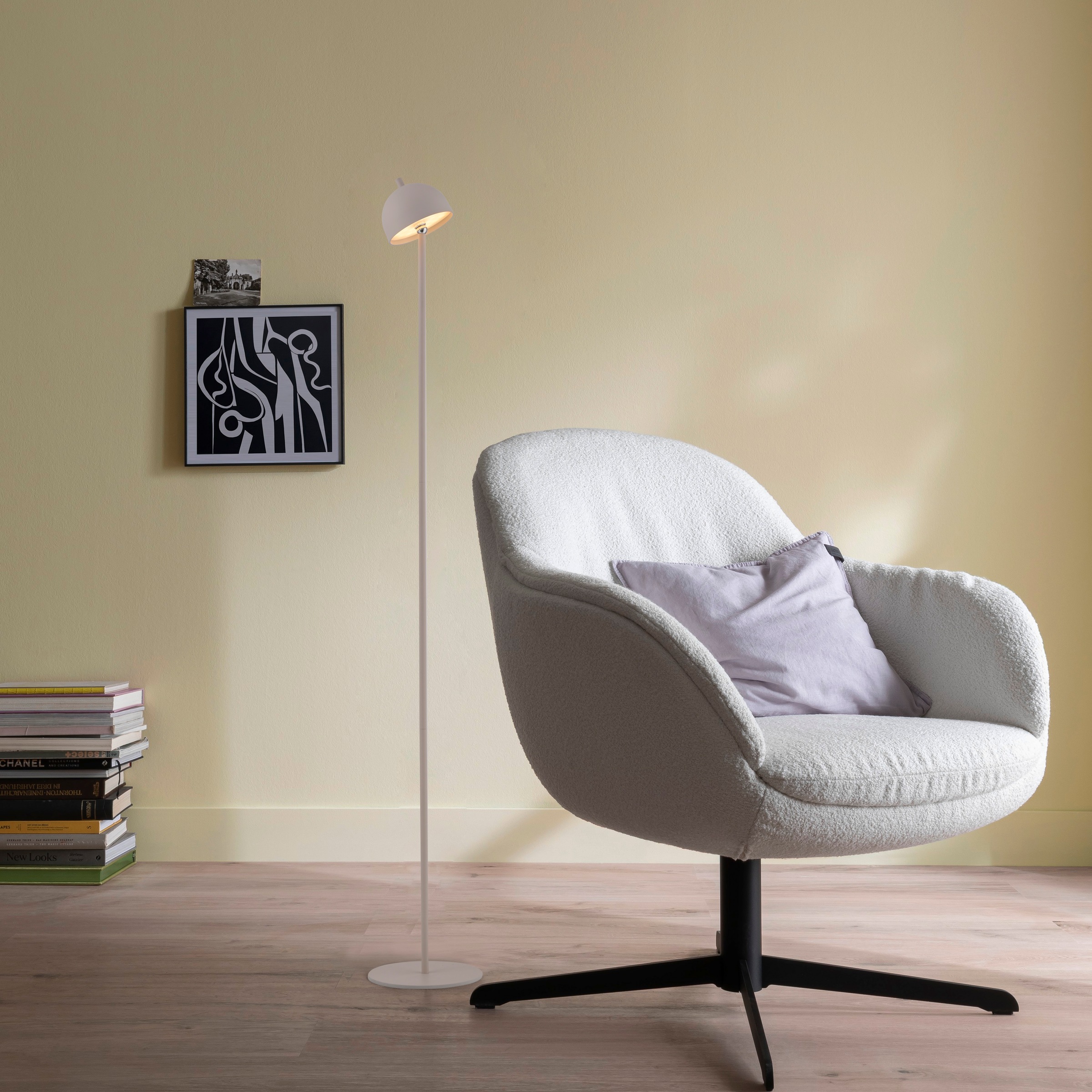 SCHÖNER WOHNEN-Kollektion LED Stehlampe »BELLIS« LED-Board 1 Stk. Warmweiß SCHÖNER WOHNEN Kollektion, Touchdimmer, Memoryfunktion, IP54, Akku