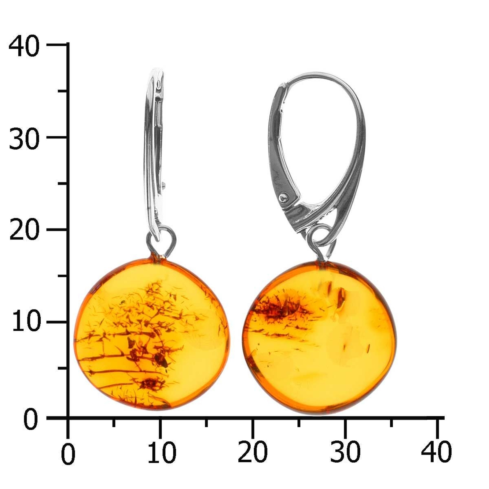 OSTSEE-SCHMUCK Paar Ohrhänger »Ostsee-Schmuck Ohrhänger Klassisch 15x3 mm«, (2 tlg.)