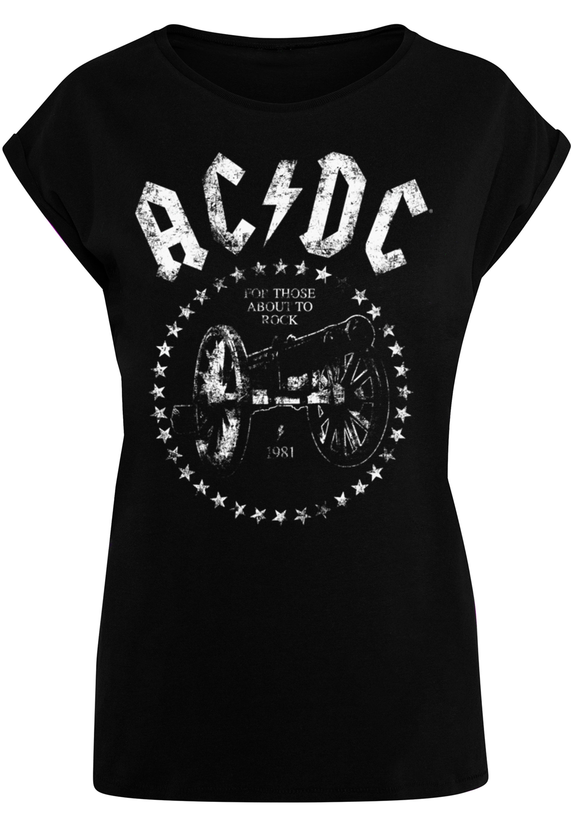 F4NT4STIC T-Shirt "PLUS SIZE ACDC We Salute You Cannon", Print