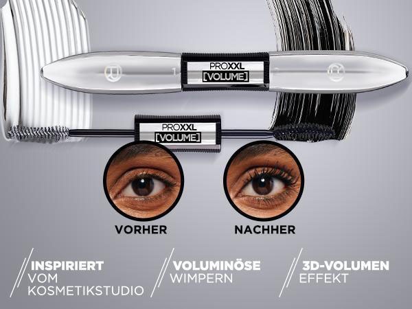 L'ORÉAL PARIS Mascara »ProXXL Volume Mascara schwarz«, mit spezieller Fasertechnologie