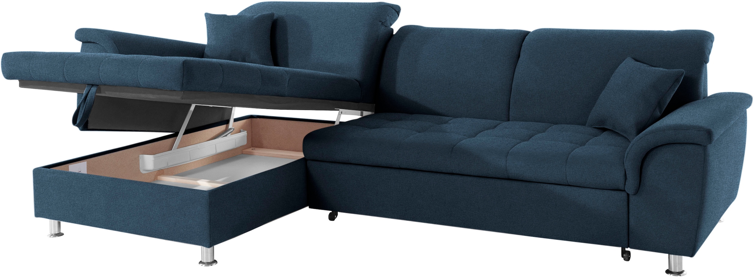 DOMO collection Ecksofa »Franzi L-Form«, wahlweise mit Kopfteilverstellung (dann Tiefe: 170 cm)