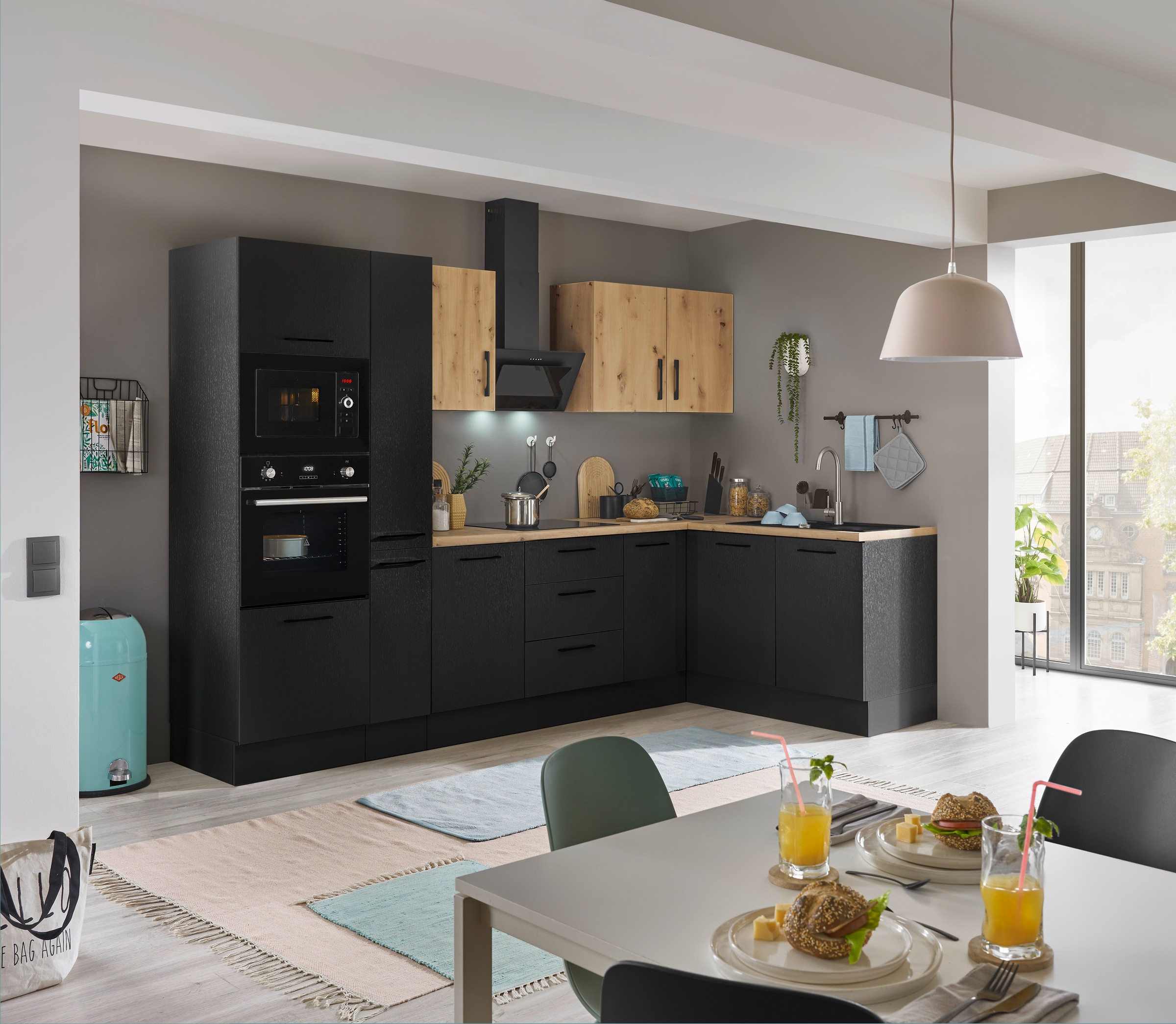 BASIC by Balculina Winkelküche »Turin«, Stellbreite 300x175 cm, wahlweise mit E-Geräten