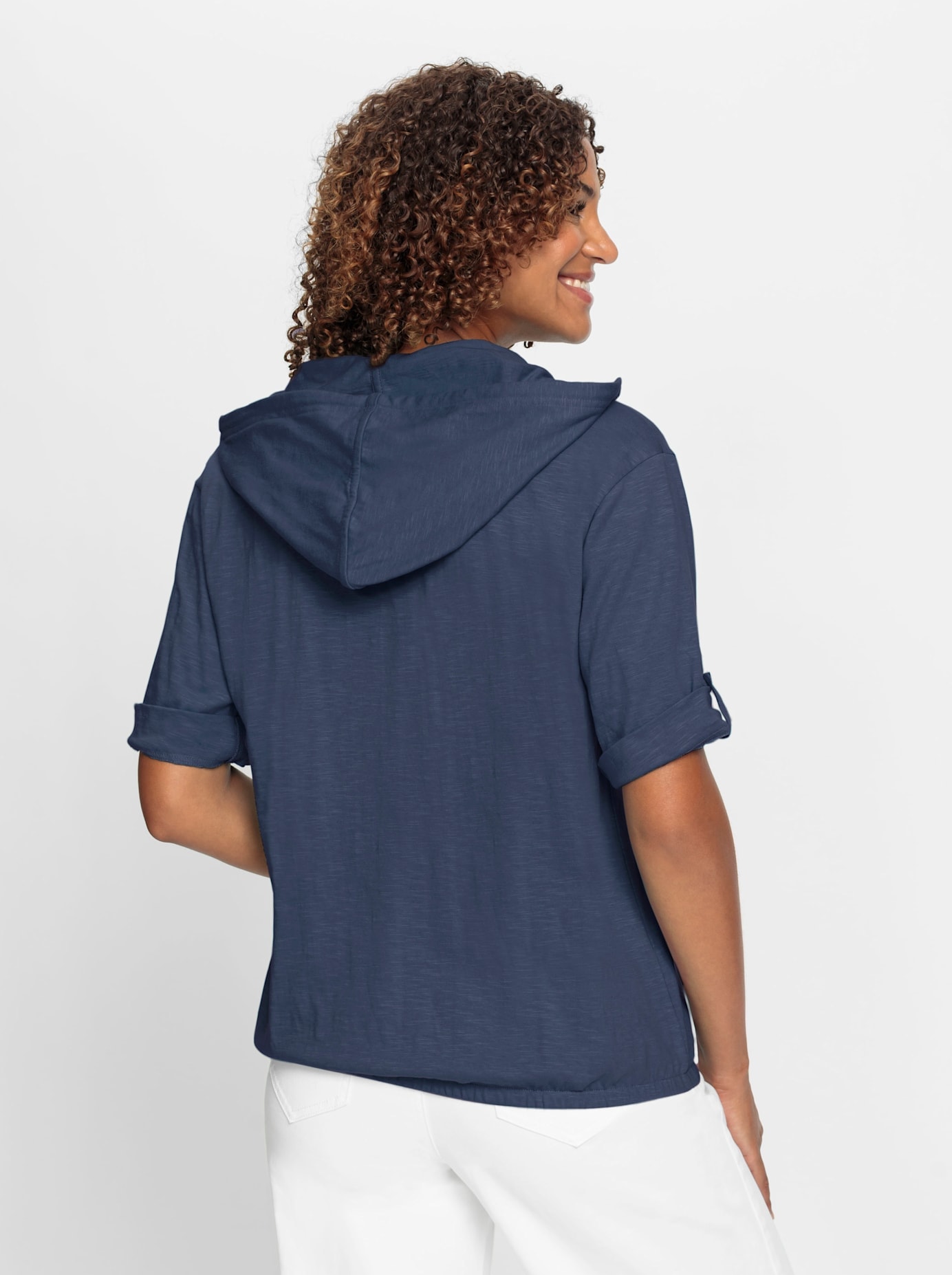 Casual Looks Kurzarmshirt »Kapuzen-Shirt«, (1 tlg.)