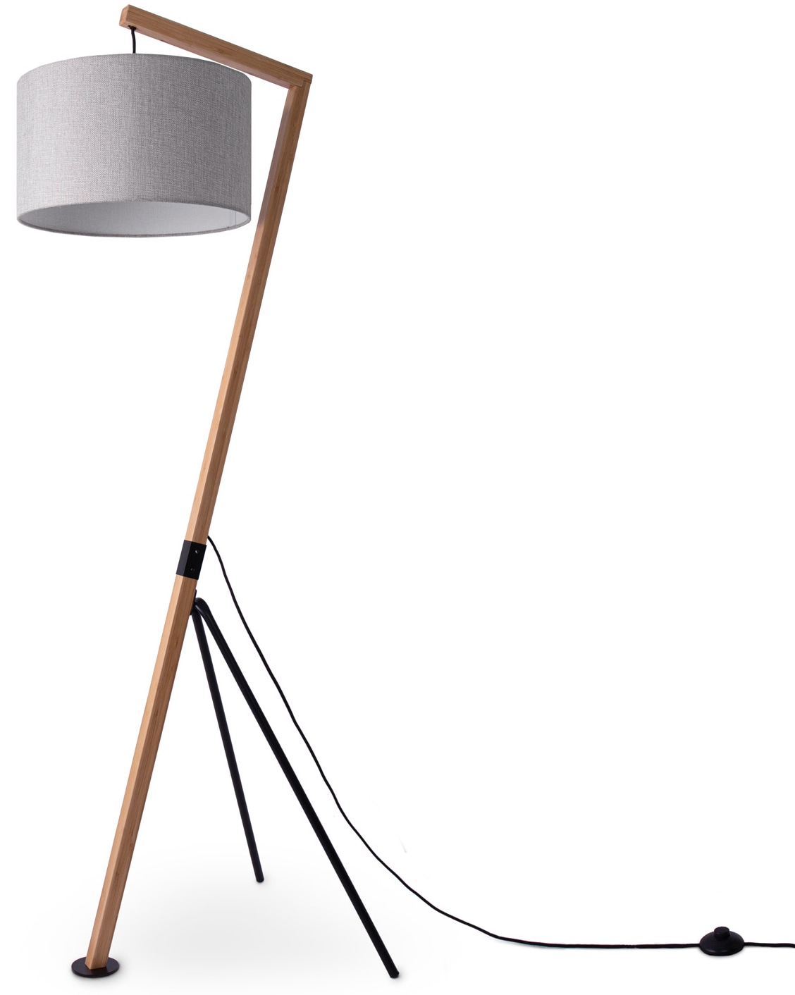 Paco Home Stehlampe »GALLOW«, Vintage BAUR Modern | 1 E27 Galgen flammig-flammig, Dreibein Wohnzimmer Holz Metall
