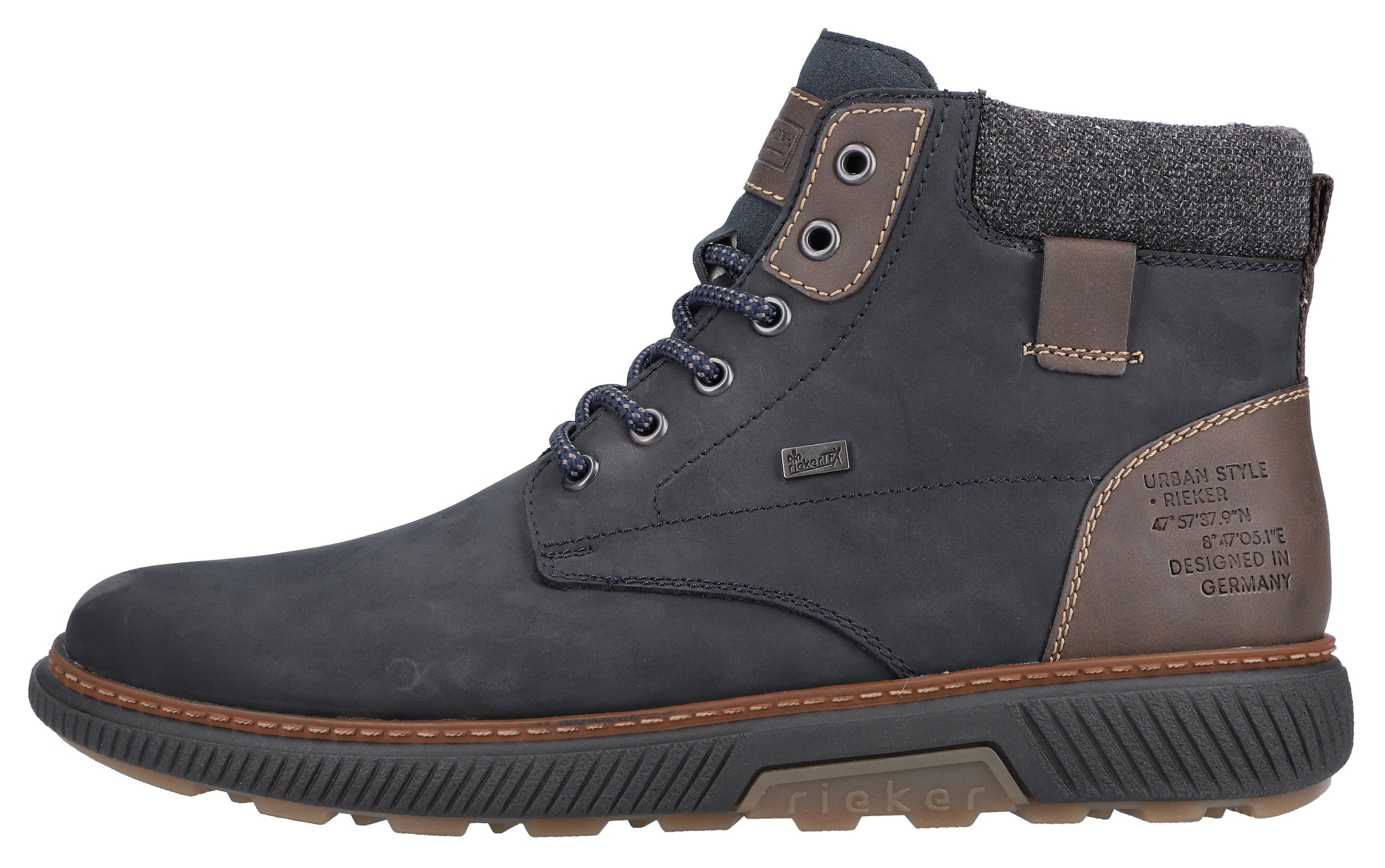 Rieker Winterboots, High Top Sneaker, Schnürstiefelette mit TEX-Membran, schmale Form