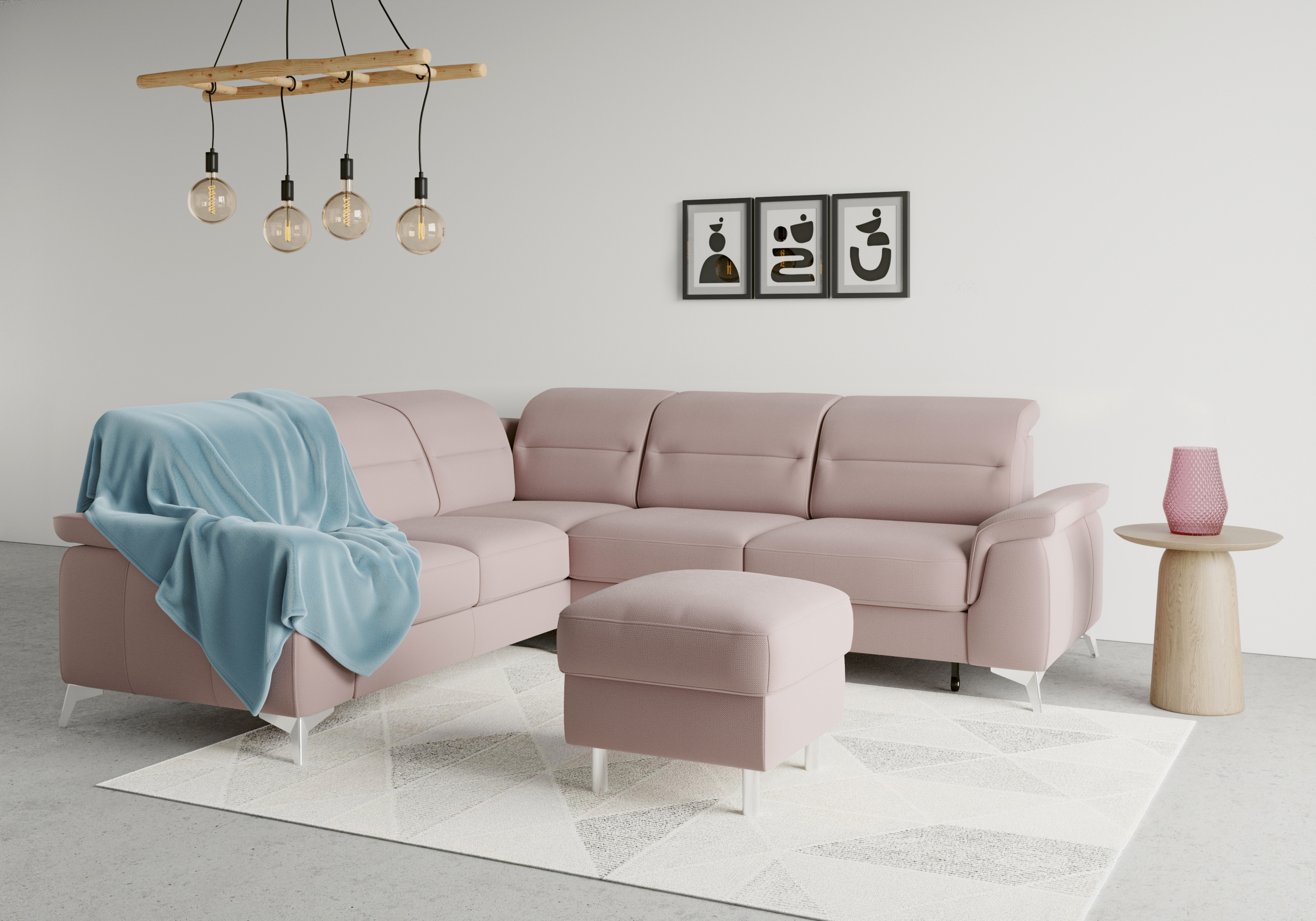 sit&more Ecksofa "Sinatra L-Form" optional mit Kopfteilverstellung und Armteilfunktion