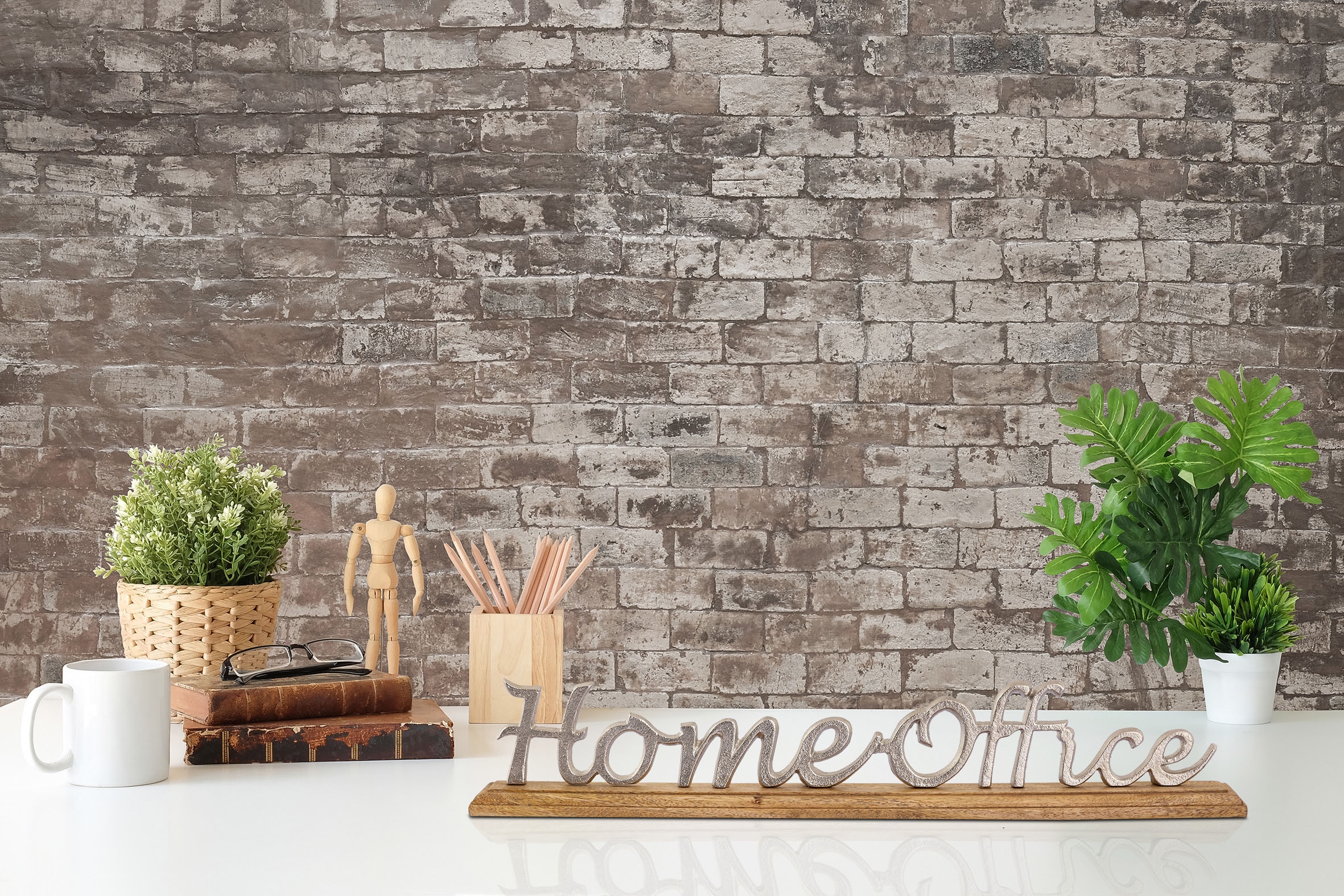 my home Deko-Schriftzug »Home Office«, aus Metall, auf Holz
