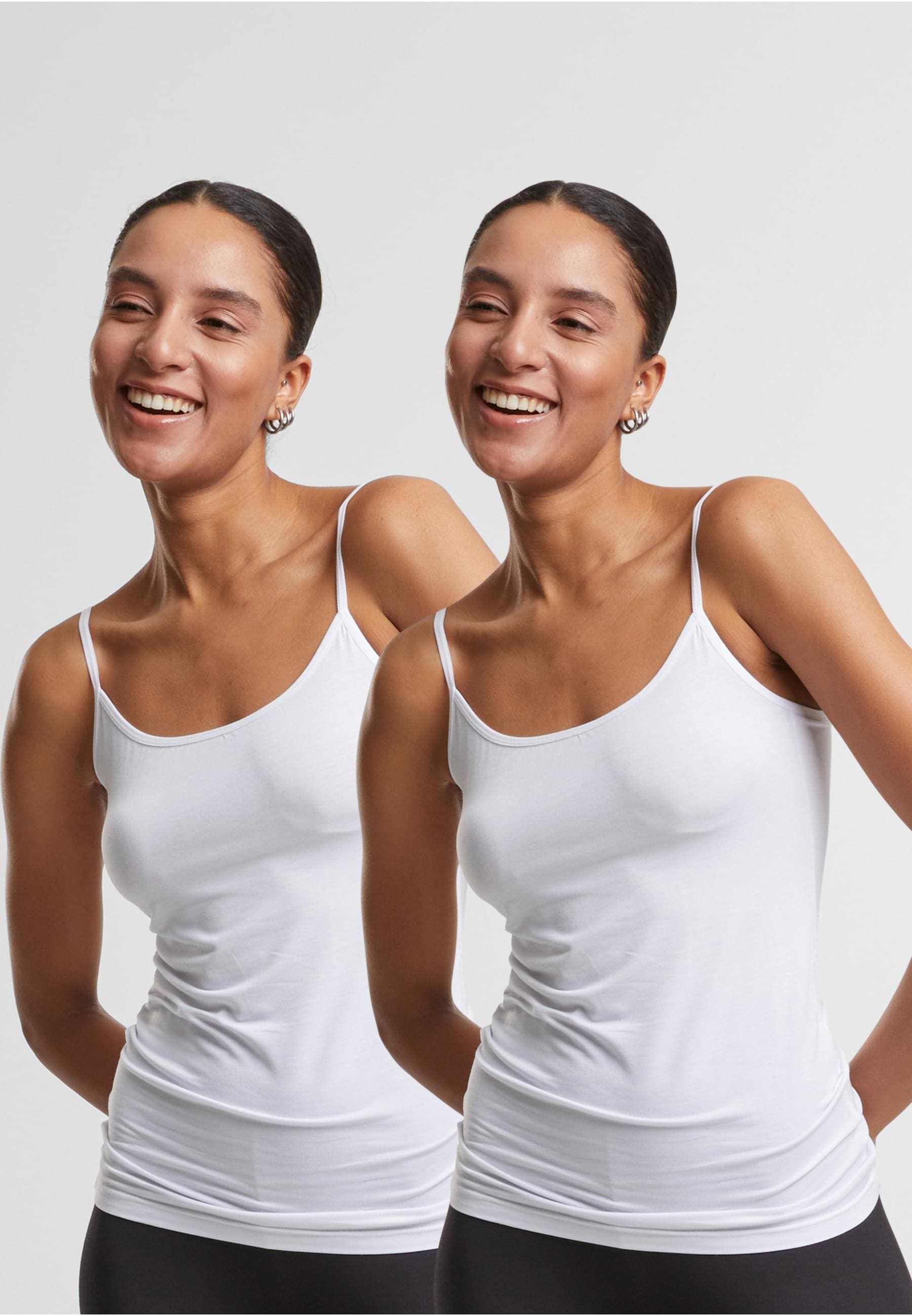 URBAN CLASSICS Muskelshirt »Urban Classics Ladies Tank Top 2-Pack«, (1 tlg.)