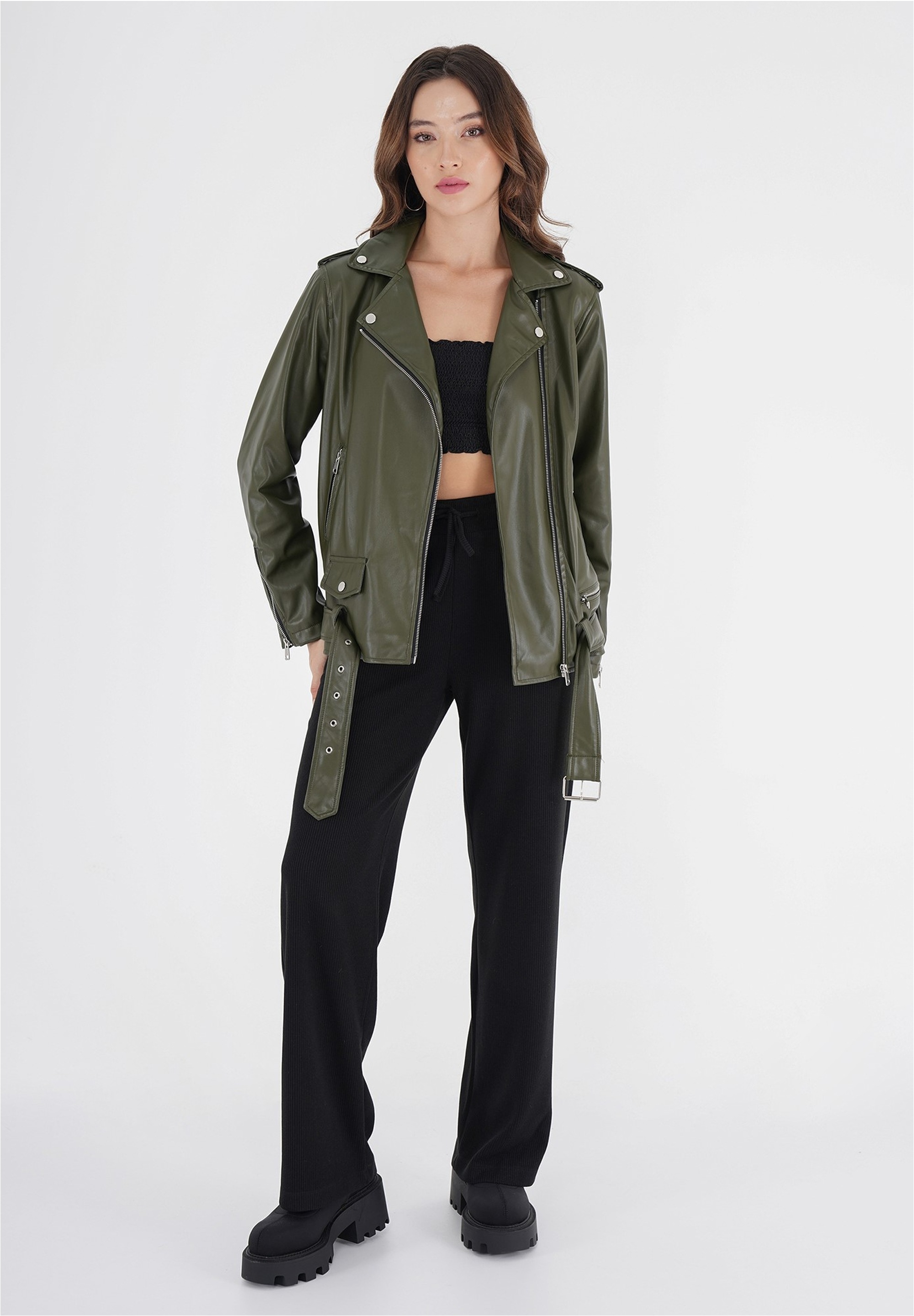 freshlions Lederimitatjacke "Nela", (1 St.), in angesagter Kunstleder-Optik günstig online kaufen