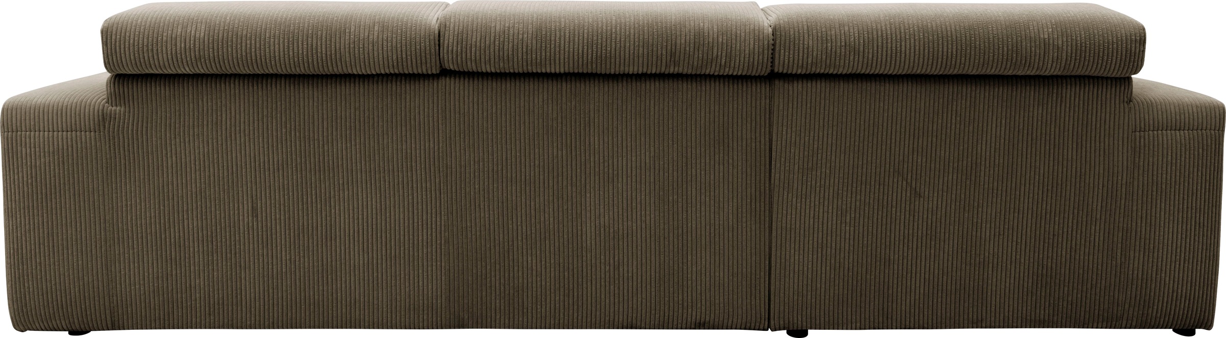 DOMO collection Ecksofa »Brandon große Ausführung B/T/H: 289/177/80 cm, auch in Leder und Cord«, mit Kopfteilverstellung, wahlweise Sitztiefenverstellung, L-Form