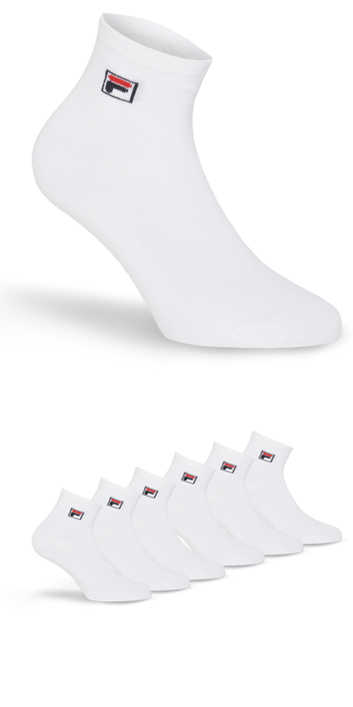 Fila Kurzsocken "UNISEX QUARTER PLAIN SOCKS" 6er Pack, 6 Stk. tlg. mit Logo günstig online kaufen