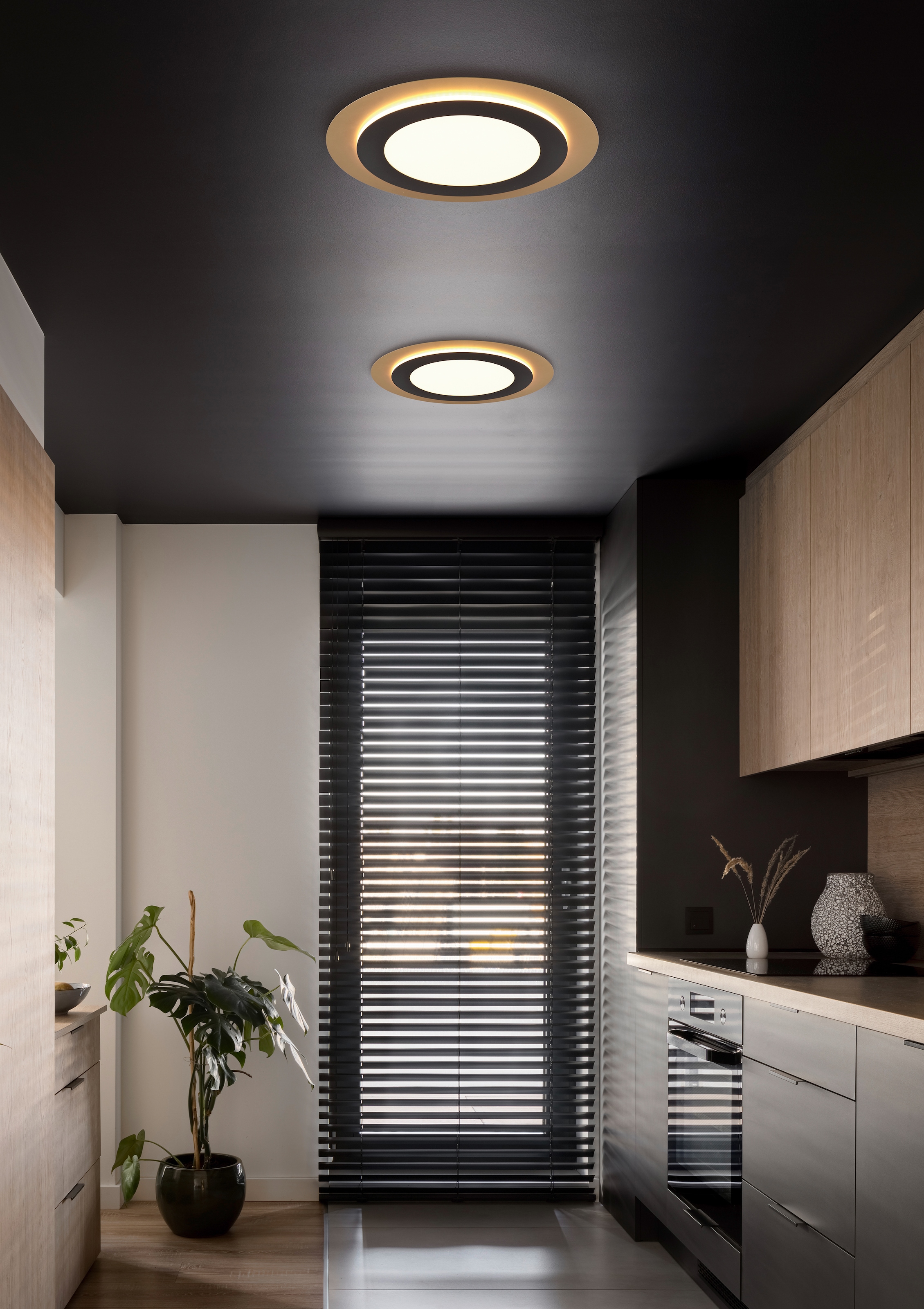 TRIO Leuchten LED Deckenleuchte »MORGAN, runde Deckenlampe Ø 45cm, dimmbar, CCT, Memoryfunktion, Timer«, 1 flammig, Leuchtmittel LED-Board | LED fest integriert, Nachtlicht, 42W 5600 Lumen, 2700-6500 Kelvin, inkl Fernbedienung