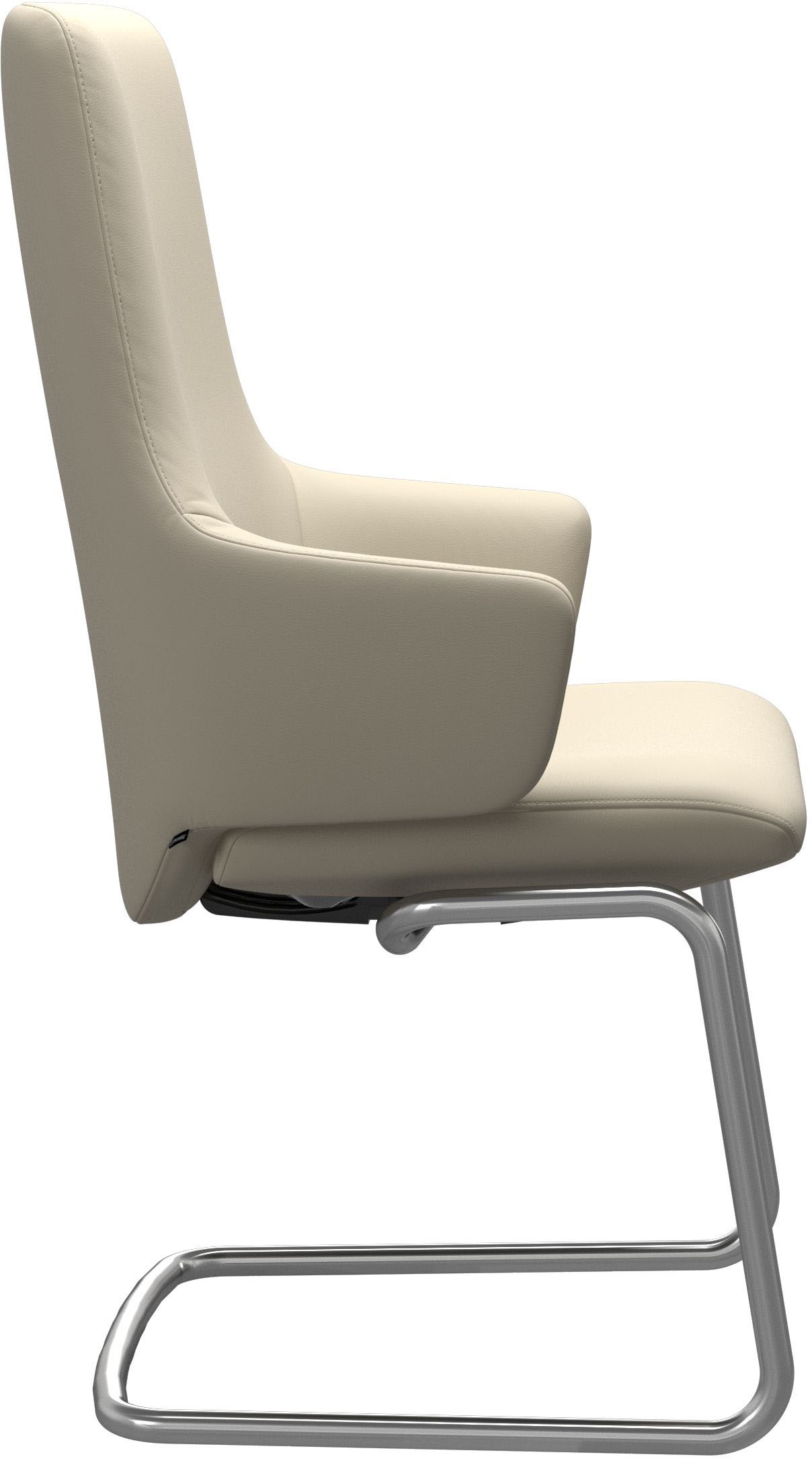 Stressless® Polsterstuhl »Laurel«, Leder BATICK, High Back mit Armlehne, Größe L, mit Beinen aus Stahl in Schwarz matt