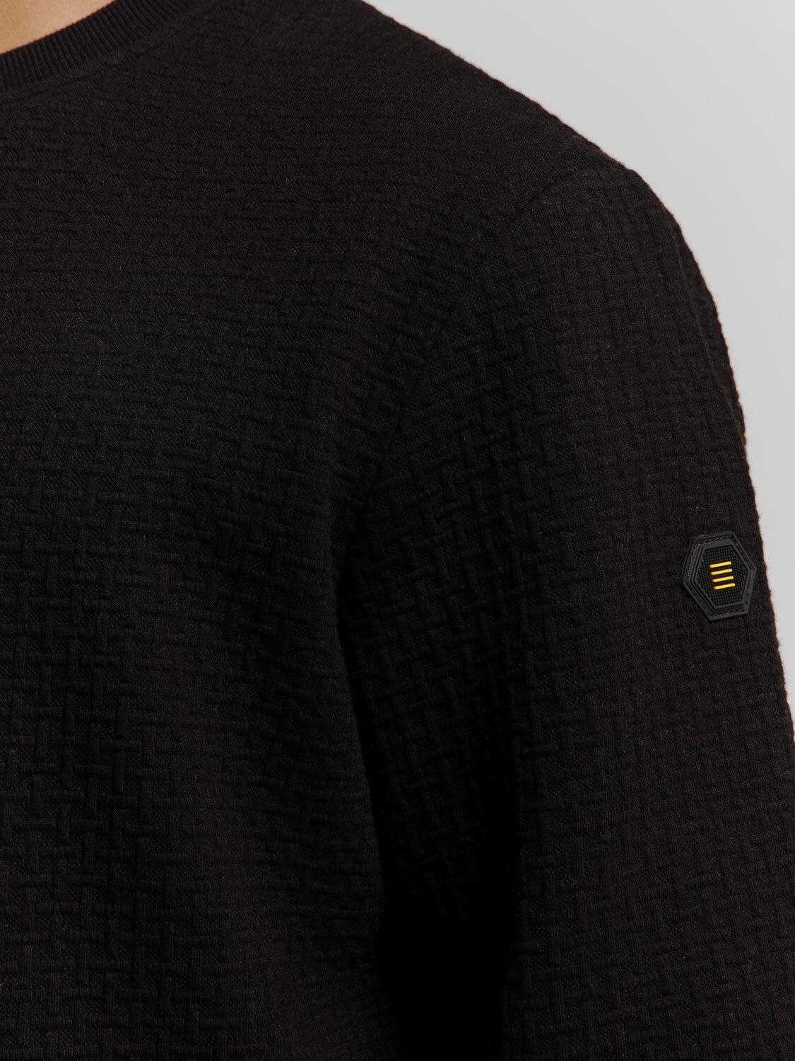 NO EXCESS Sweater »No Excess Jacquard Pullover mit Rundhalsausschnitt«