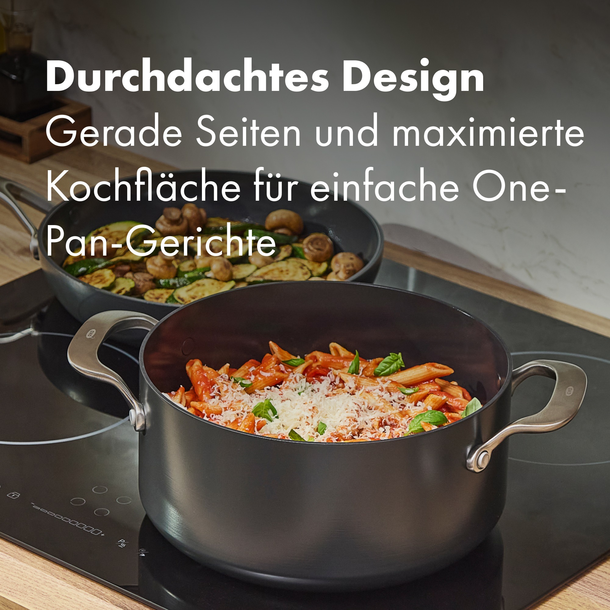 OXO Good Grips Kochtopf »Ceramic Professional Antihaft-Topf 24 cm mit Deckel« 1 tlg. Edelstahl | Keramik