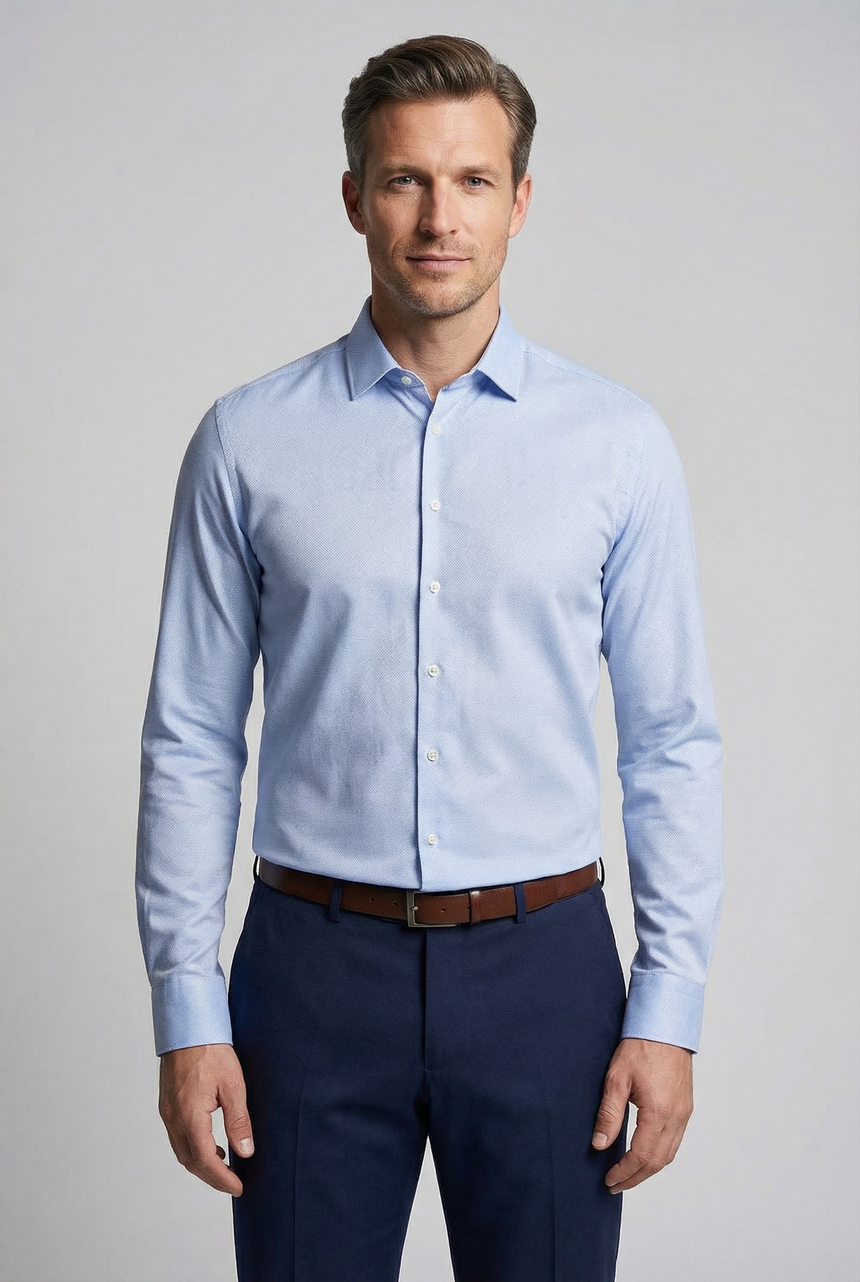 DESOTO Langarmhemd "Jerseyhemd Casual Kent" günstig online kaufen