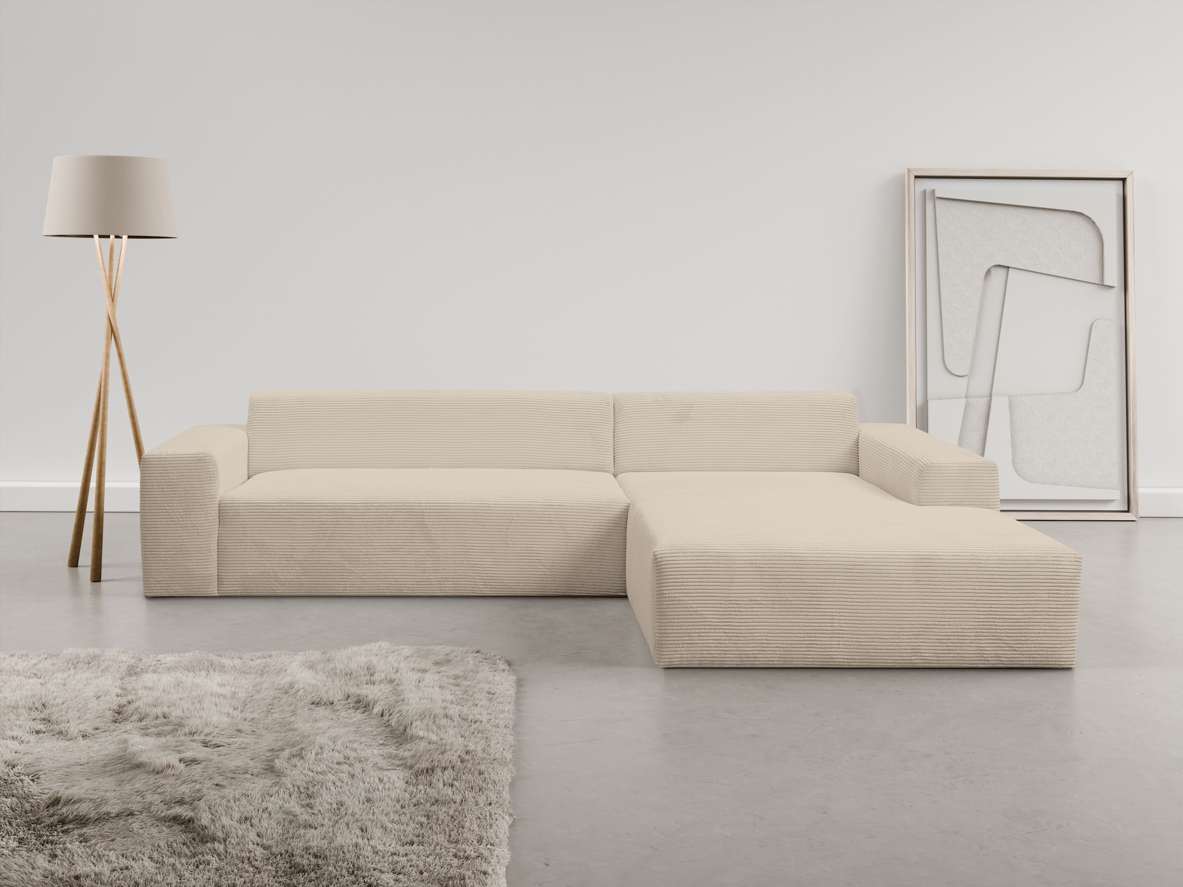 WERK2 Ecksofa "Zeus-XL, B/T: 311/210 cm, Mega-Sofa mit großer Sitztiefe, mo günstig online kaufen