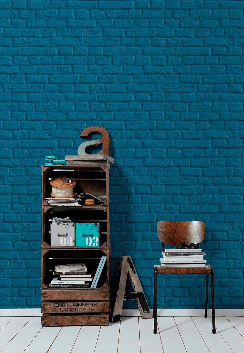 living walls Vliestapete »Metropolitan Stories Anke & Daan Amsterdam«, Steinoptik-gemustert-Motiv, Landhaus Tapete Stein Tapeten Wohnzimmer Schlafzimmer Küche Flur Optik