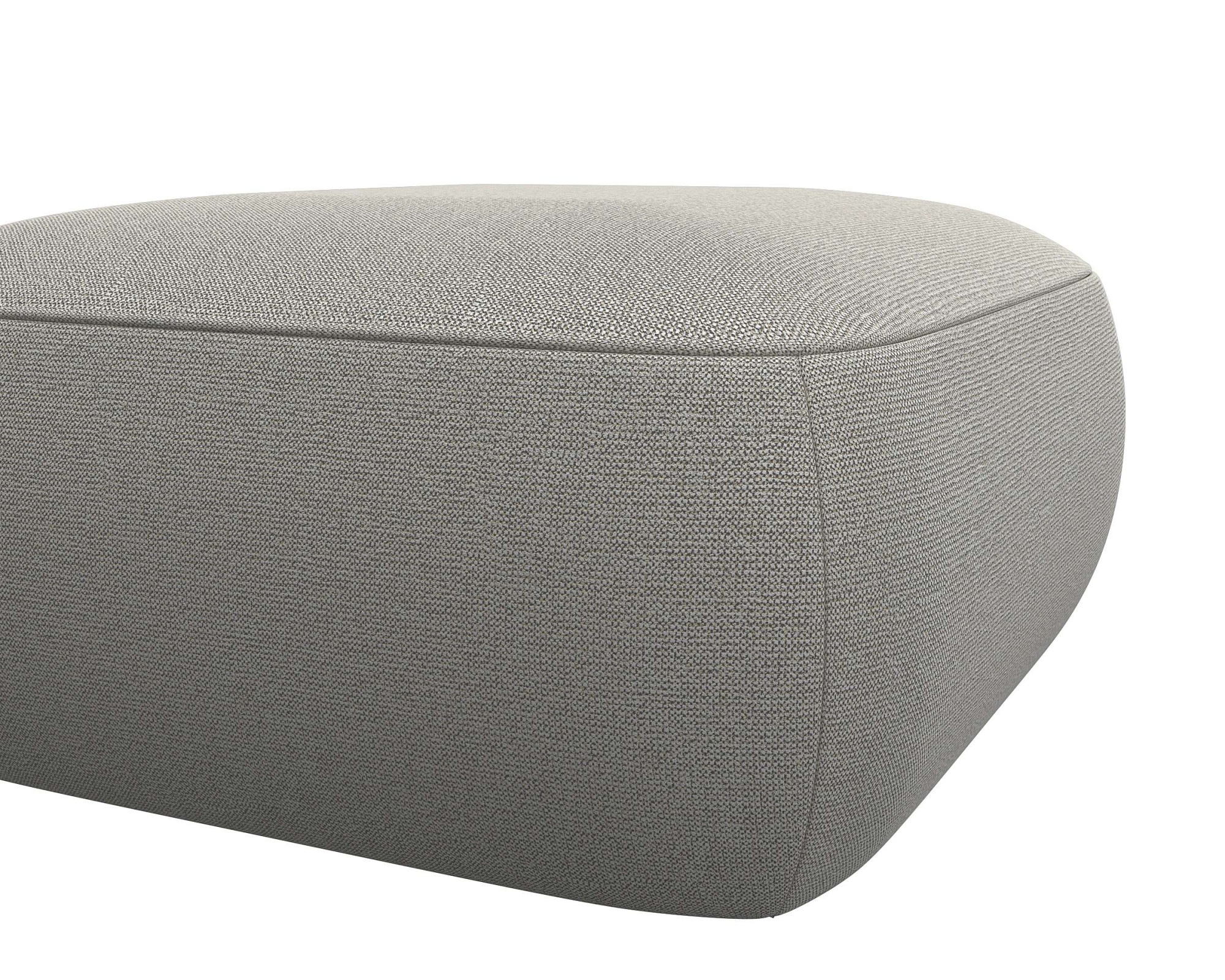 FLEXLUX Pouf »Torino, rund, bodennah, Sitzhocker, Polsterhocker« Modernes, organisches Hocker-Design, Kaltschaum, Wellenunterfederung