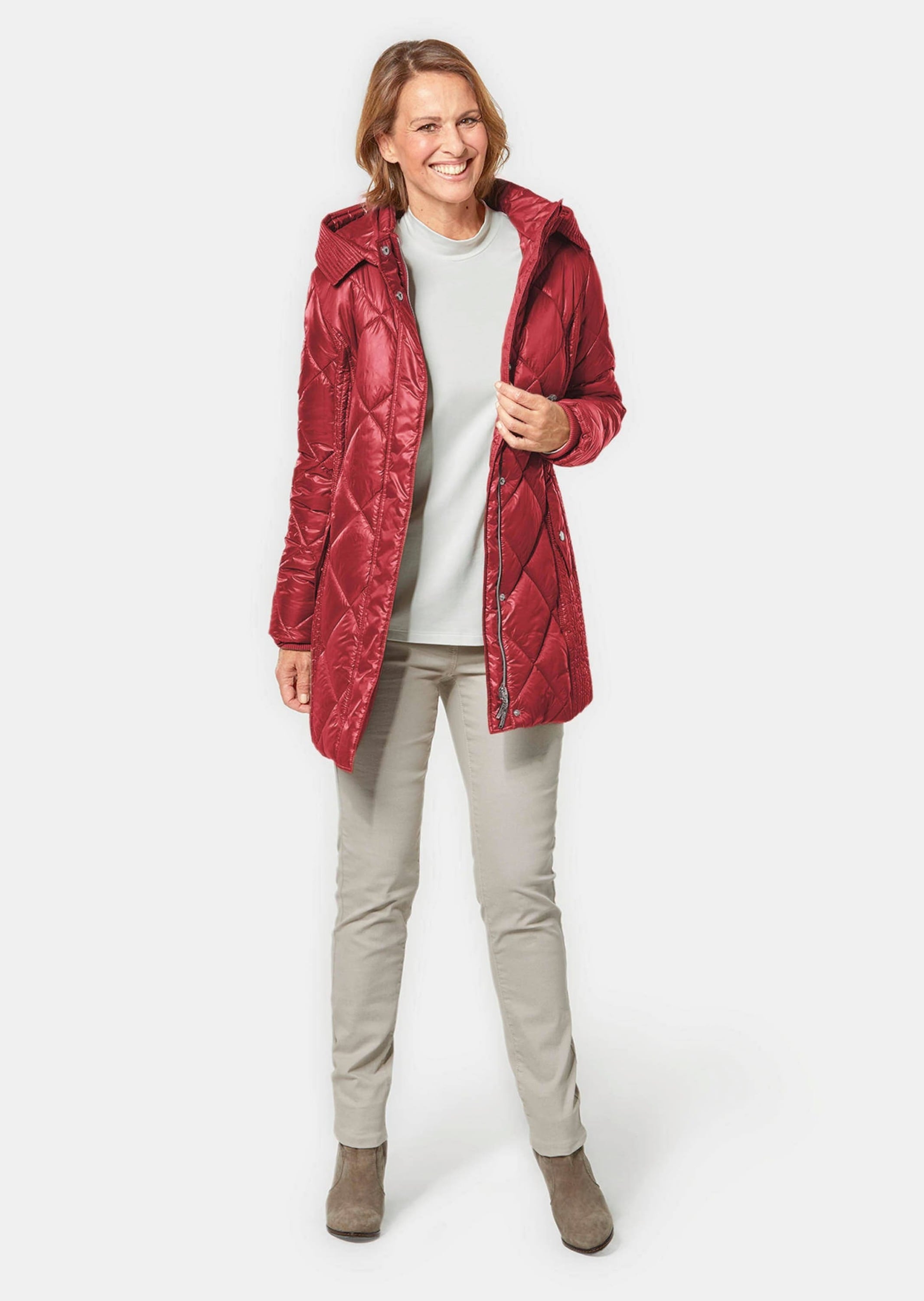 GOLDNER Steppjacke »Kurzgröße Longsteppjacke mit hübschem Innenfutter«