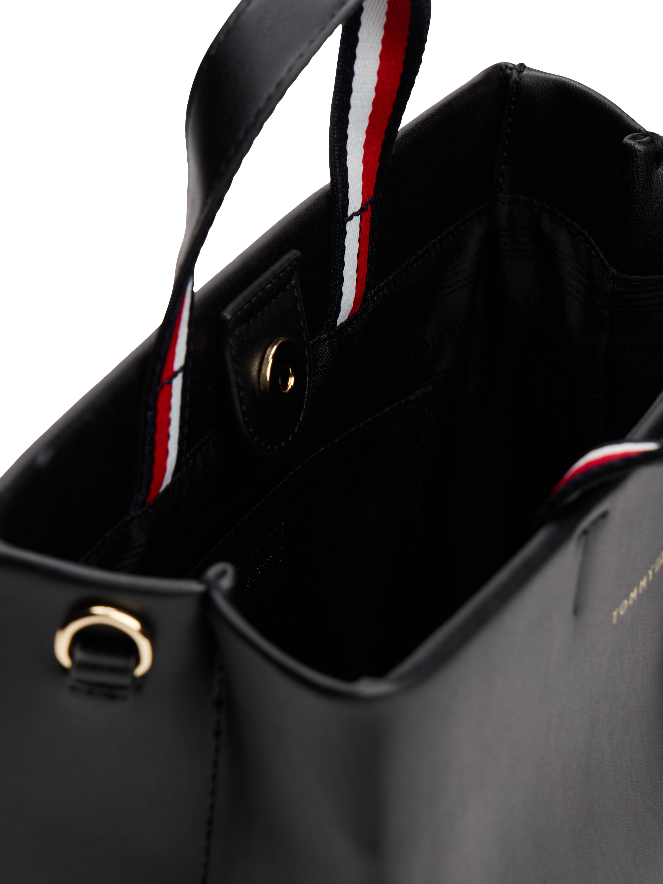 Tommy Hilfiger Henkeltasche »TH ESTABLISHED MED SHOPPER«, Damen-Umhängetasche, Schultertasche mit farbigen Streifen am Henkel