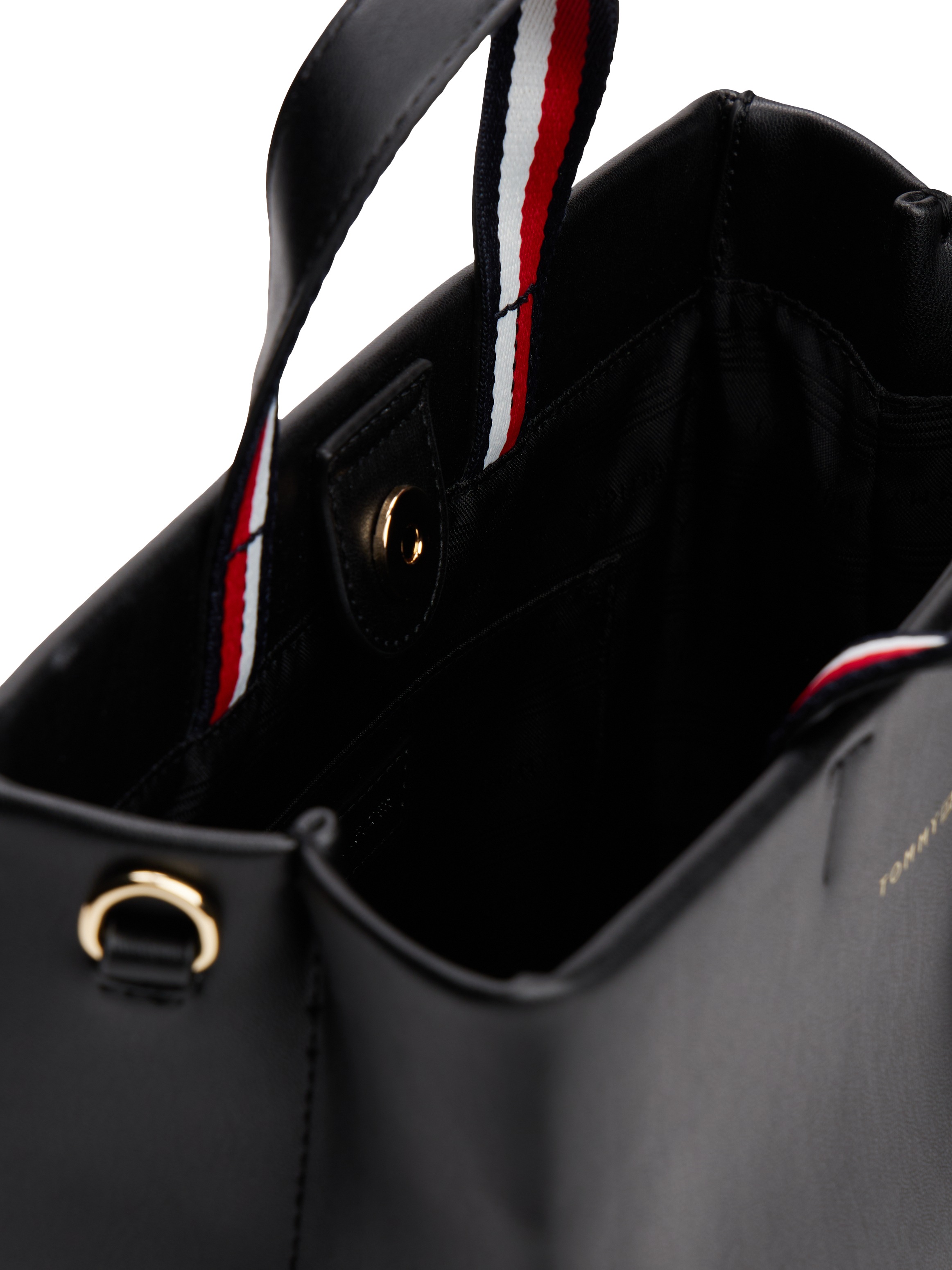 Thumbnail - Tommy Hilfiger Henkeltasche "TH ESTABLISHED MED SHOPPER", Damen-Umhängetasche, Schultertasche mit farbigen Streifen am H...