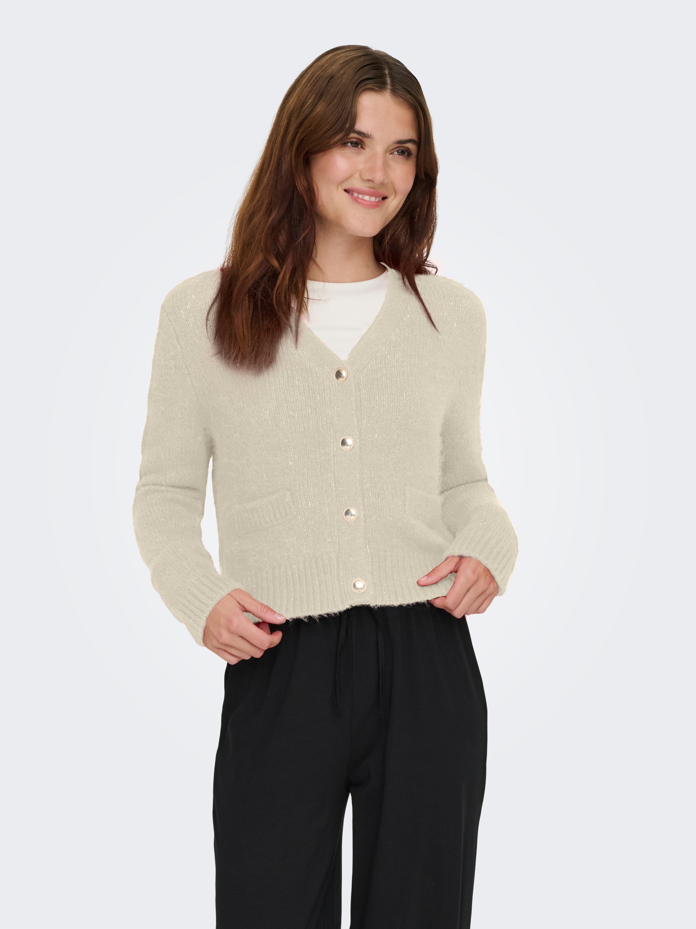 ONLY Strickjacke "ONLMAGGIE LIFE LS V-NECK CARDI CC KNT" günstig online kaufen