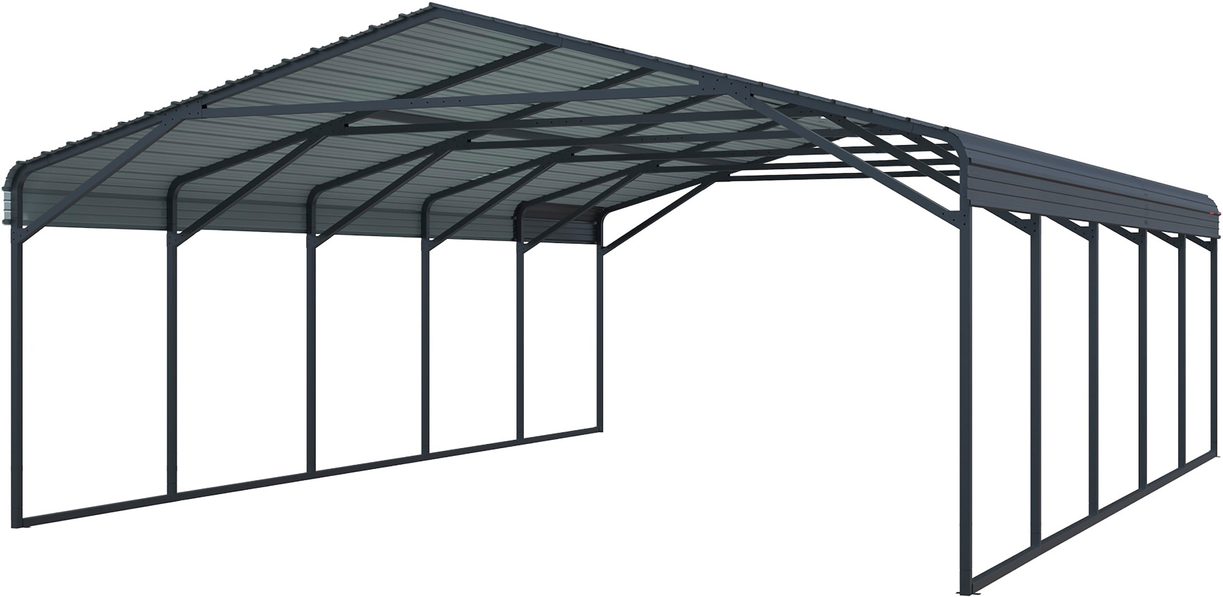 WESTMANN Doppelcarport »Kopenhagen L Grau« Stahl Grau wetterfeste Konstruktion durch pulverbeschichtete Oberfläche