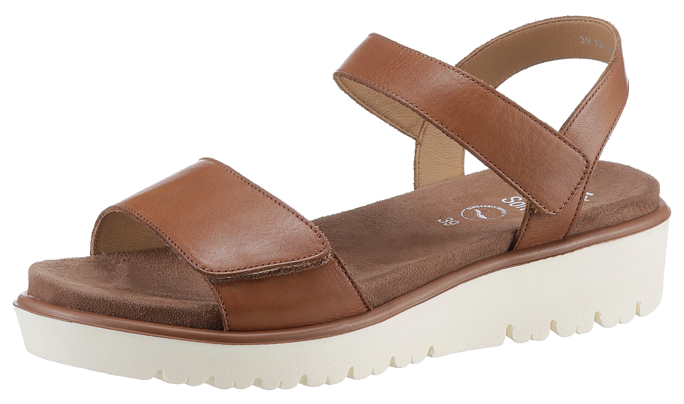 Sandalette »BILBAO«, Sommerschuh, Sandale, Keilabsatz, Klett, Weite G (weit)