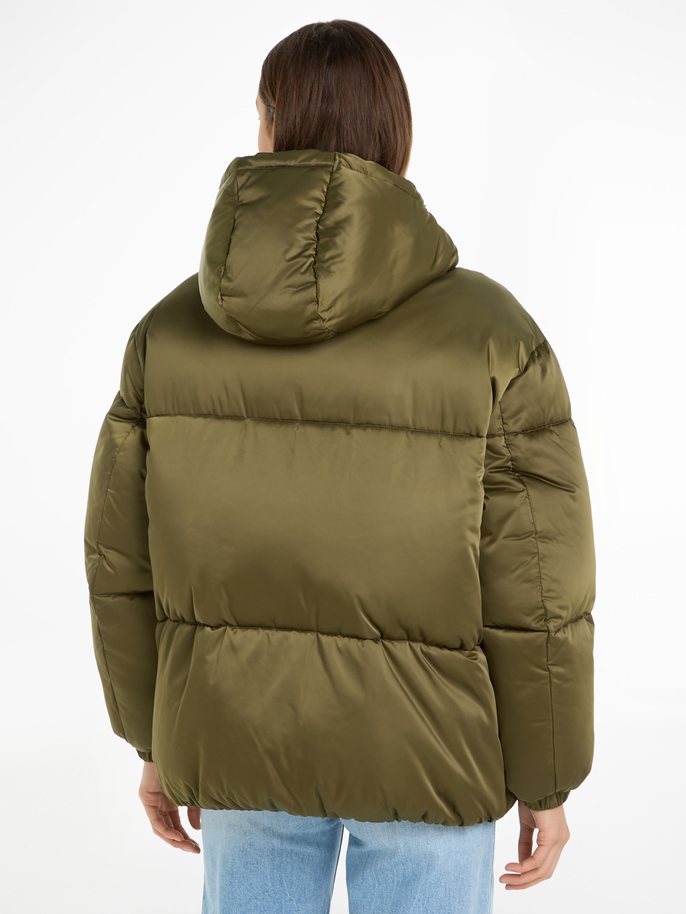 Tommy Jeans Steppjacke "TJW OVR SATIN PUFFER", mit Kapuze, mit Tommy Jeans günstig online kaufen