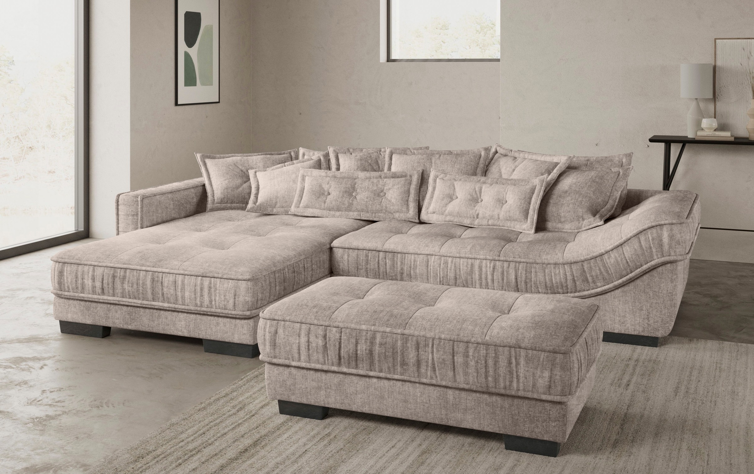 Mr. Couch Ecksofa »Diwan II DuraFlex L-Form«, DuraFlex-Kaltschaumpolsterung, bis 140 kg, 4 Bezugsqualitäten