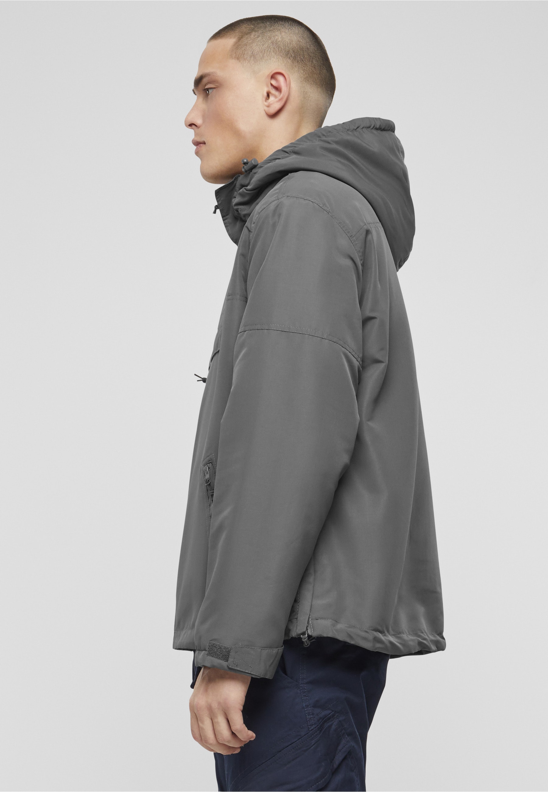 Brandit Anorak »Brandit Herren Fleece Pull Over Windbreaker« 1 Stk. tlg. mit Kapuze