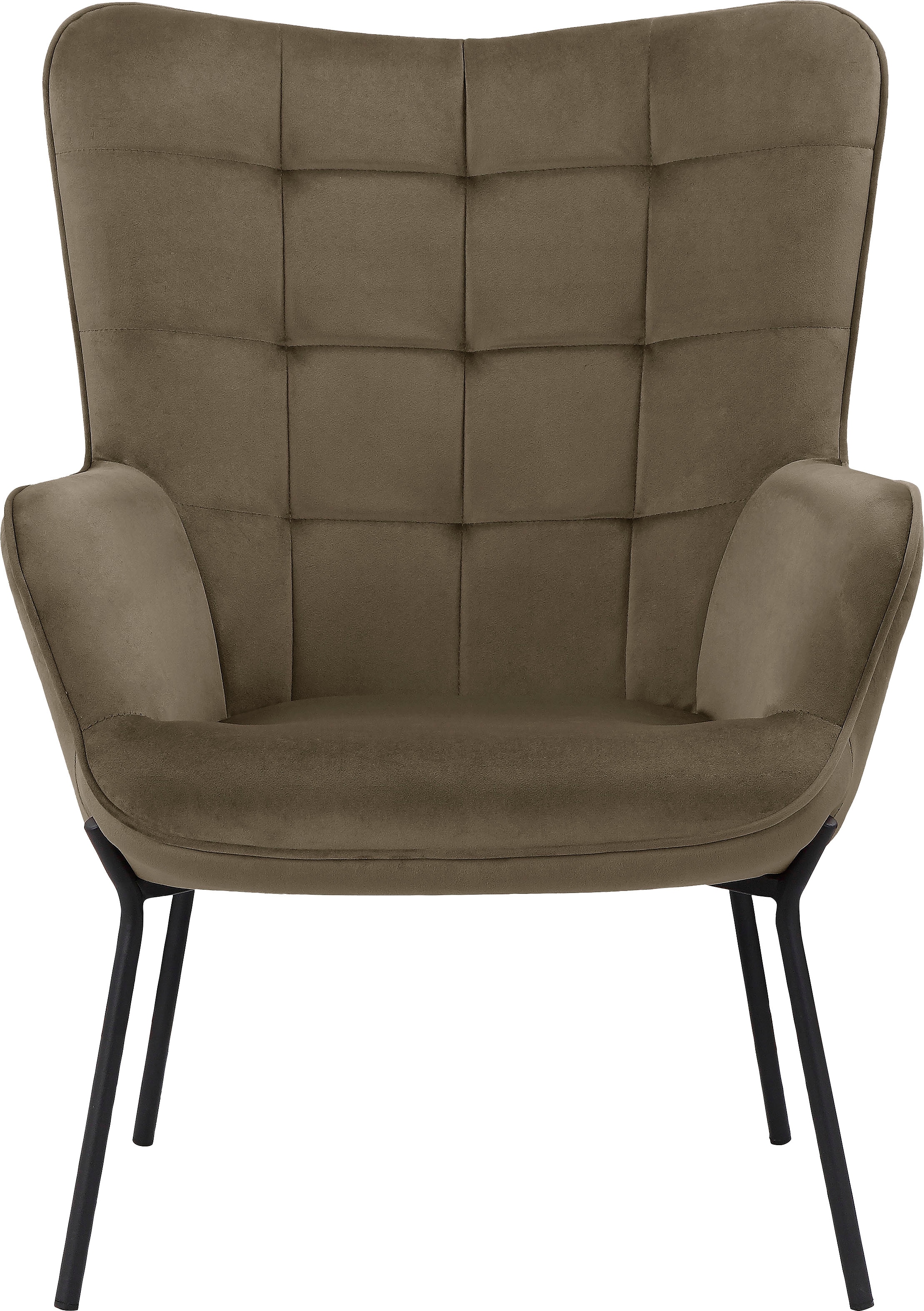 Home affaire Loungesessel "Luukas, Ohrensessel mit Metallbeinen," 1 Stk. tl günstig online kaufen