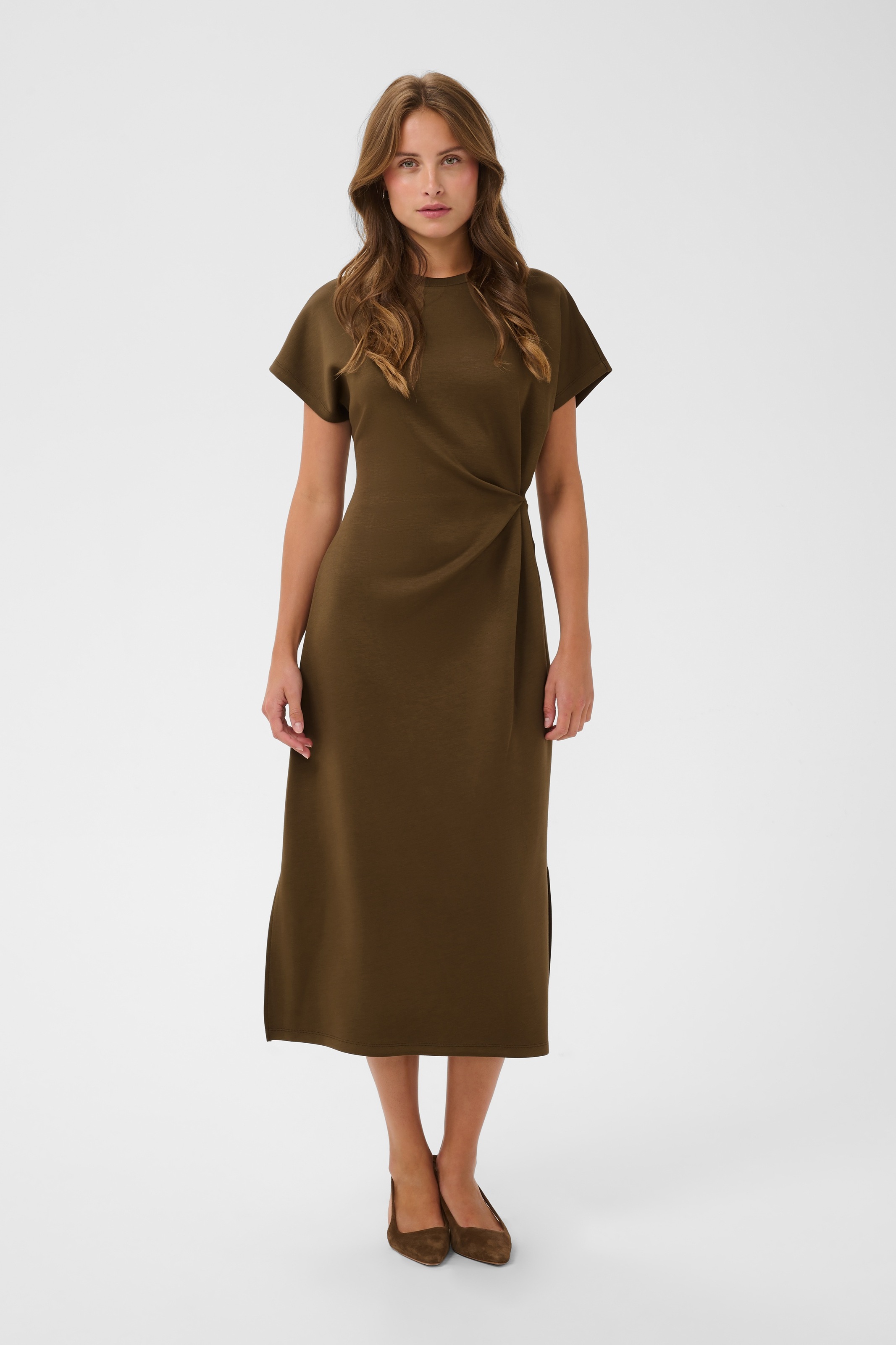 Saint Tropez Midikleid »TheoSZ Dress« Materialmix, Fitted