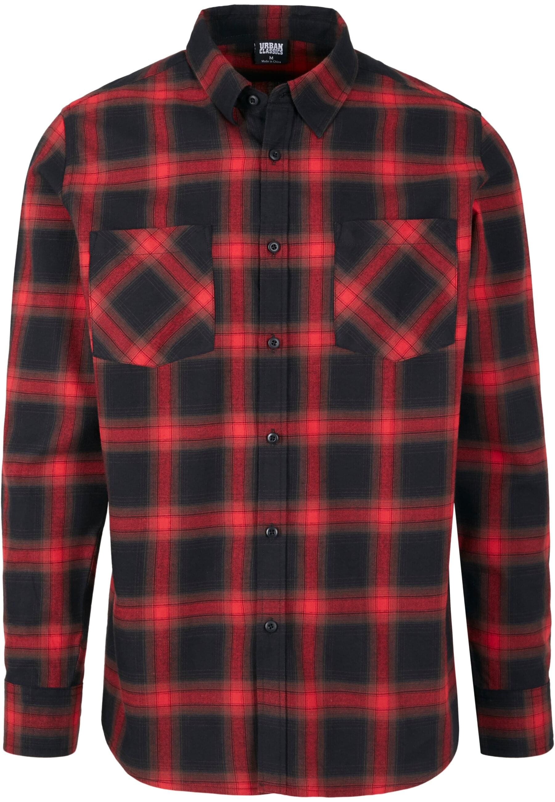 URBAN CLASSICS Kurzarmshirt "Urban Classics Herren Checked Flanell Shirt 6" günstig online kaufen