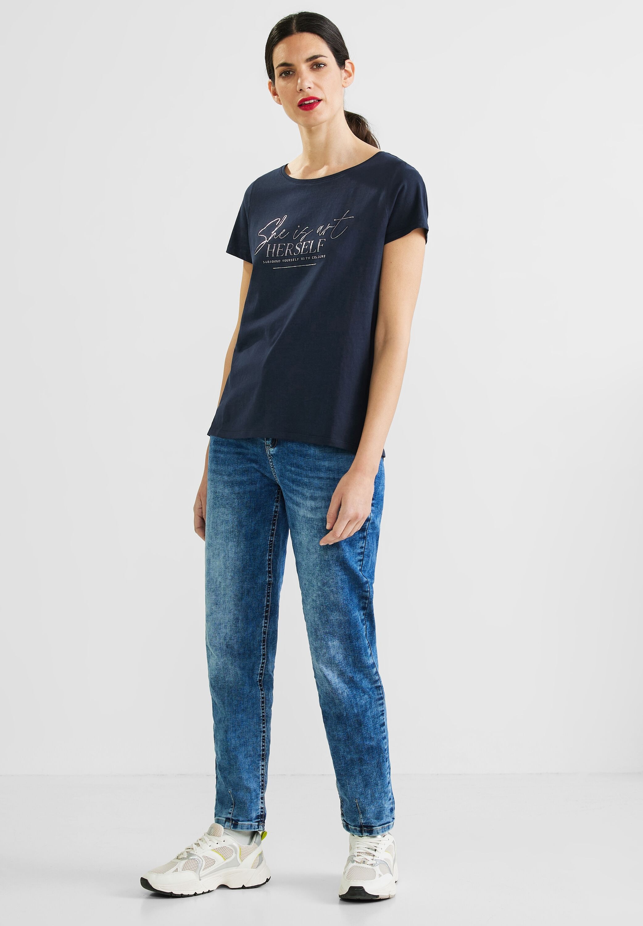 STREET ONE T-Shirt, in Unifarbe