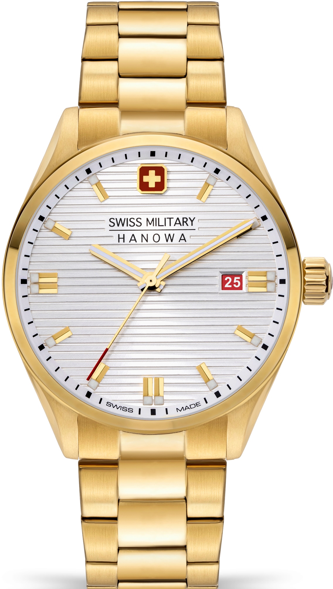 Swiss Military Hanowa Quarzuhr »ROADRUNNER, SMWGH2200110«, Armbanduhr, Herrenuhr, Schweizer Uhr, Datum, Saphirglas, Swiss Made