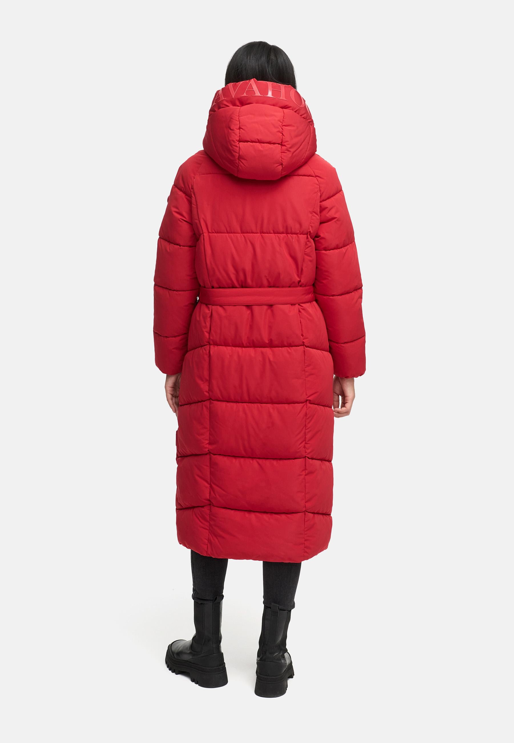 Navahoo Steppmantel »Eisblick 14«, Gesteppter Damen Mantel mit Taillengürtel