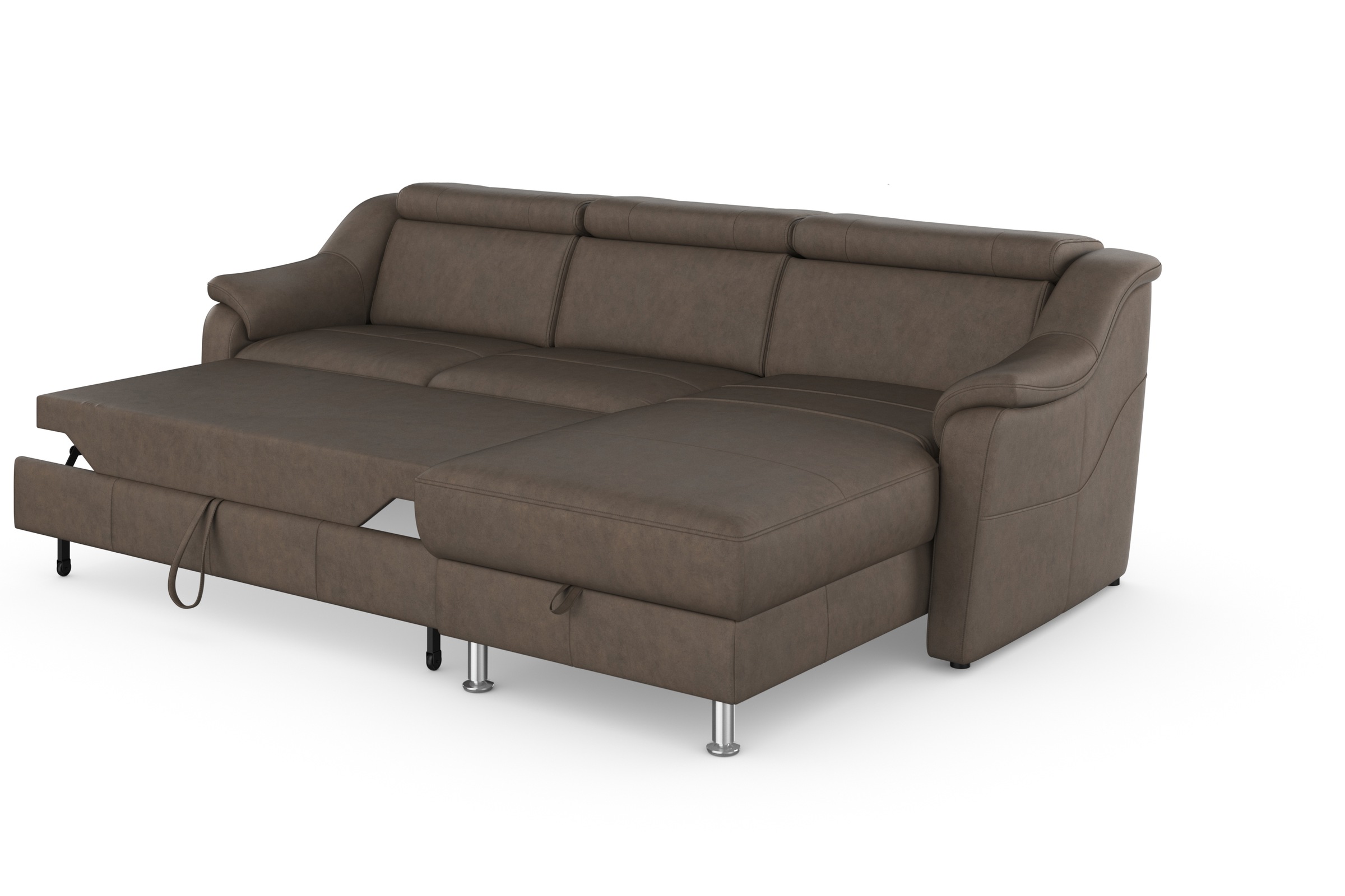 sit&more Ecksofa »Freetown L-Form«, inklusive Kopfteilverstellung und komfortablem Federkern