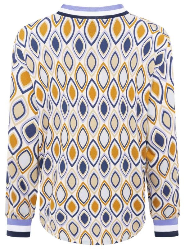 Zwillingsherz Blusenshirt »"Ornament"«, langärmlig, V-Neck, Ornament-Print, sportive Bündchen