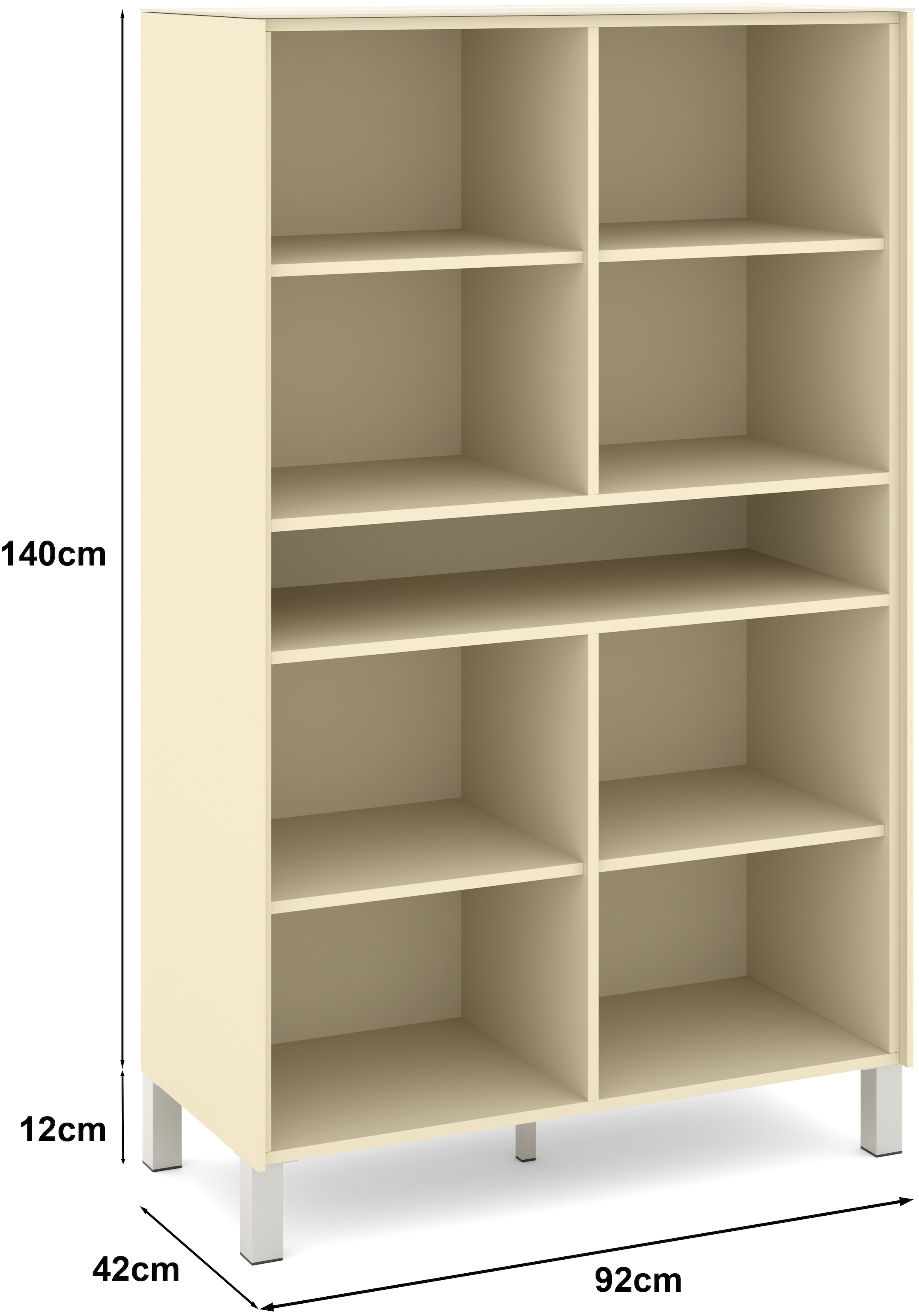 set one by Musterring Highboard »Reno« 1 Stk. tlg. Mit Vierkantfuß in diversen Farben, 152 cm Höhe & Farbauswahl