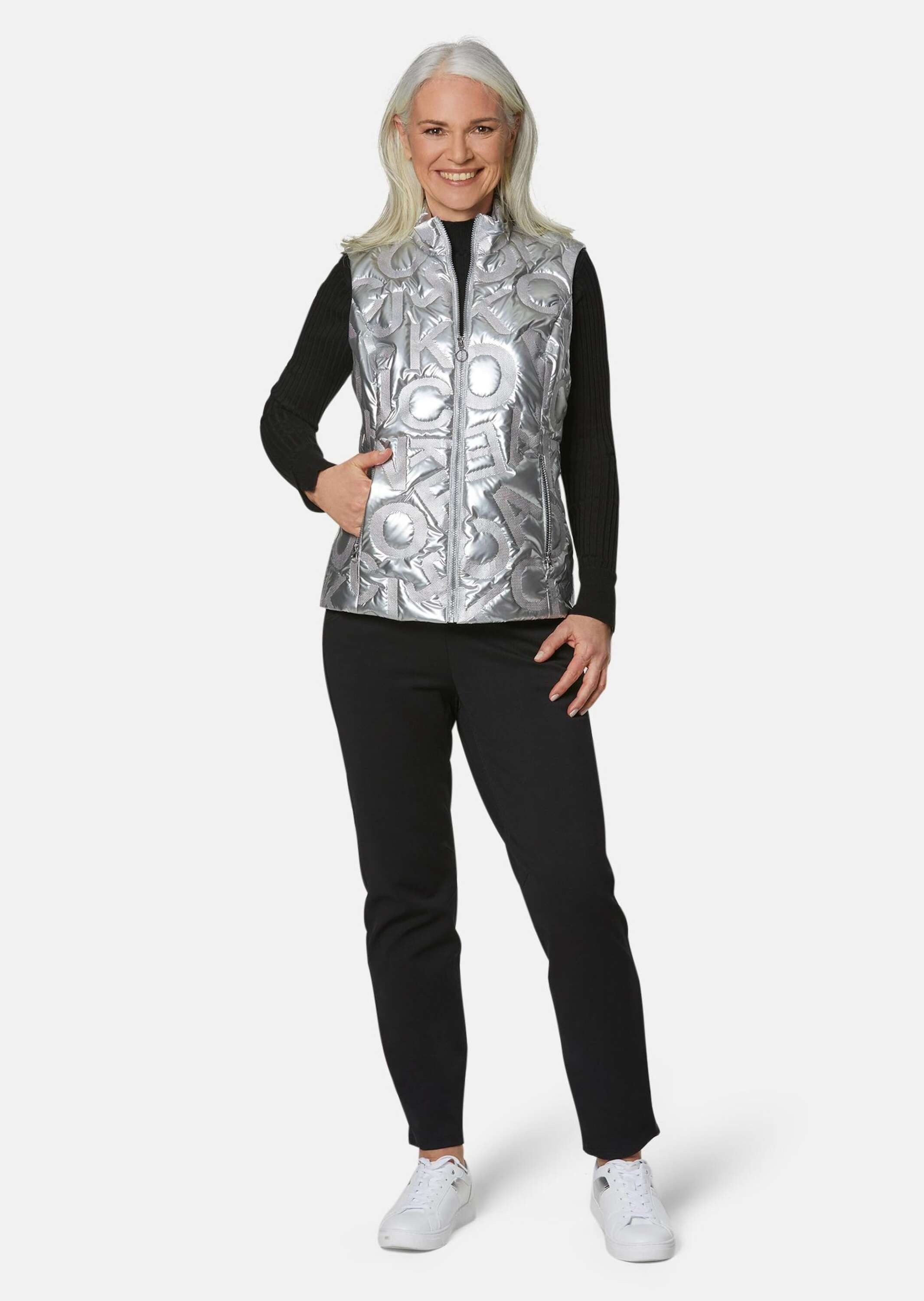 GOLDNER Kurzweste »Weste mit leichtem Fantasiestepp«