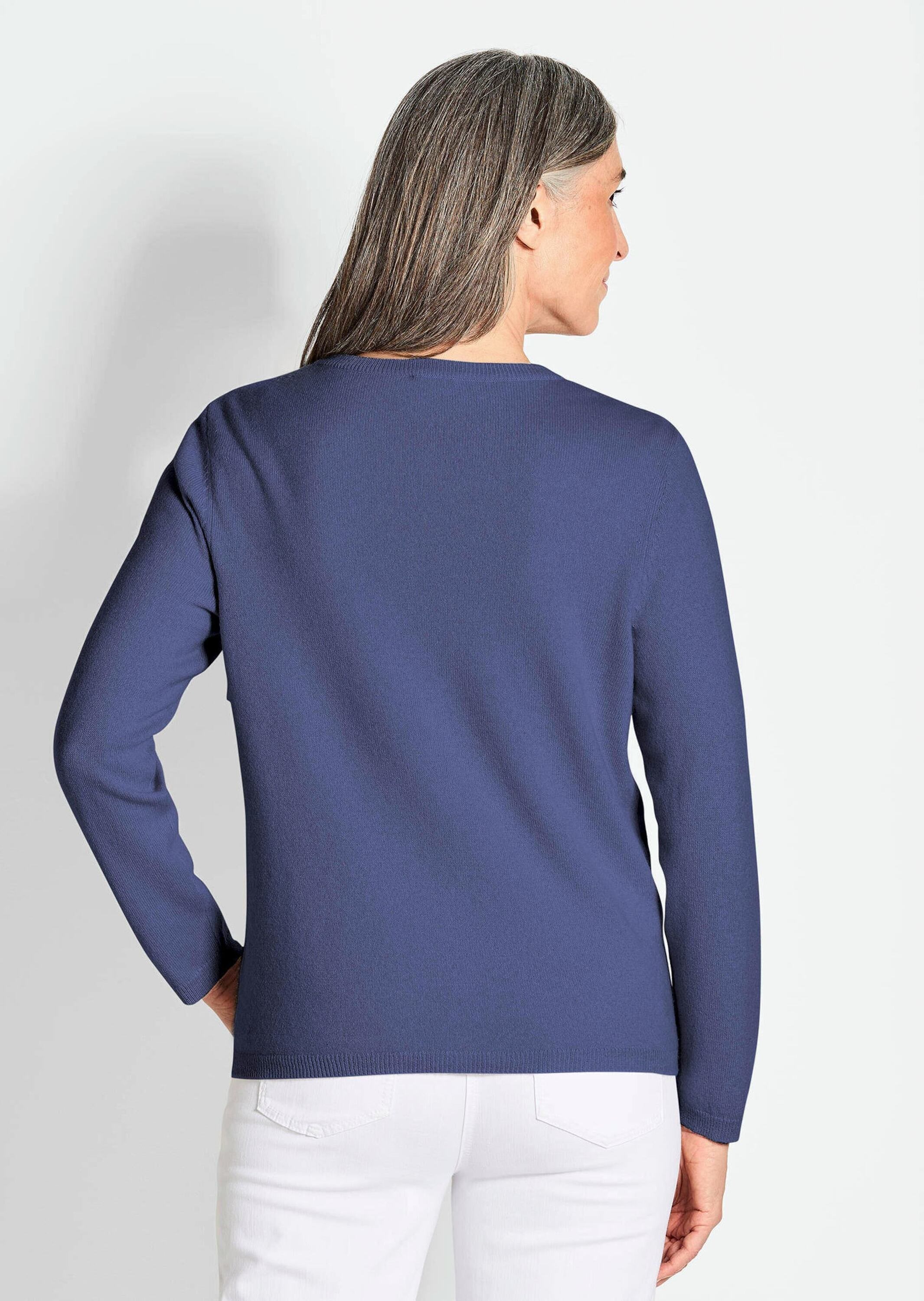GOLDNER Strickjacke »Kaschmirstrickjacke mit Rundhalsausschnitt Kaschmirstrickjacke mit Rundhalsausschnitt«