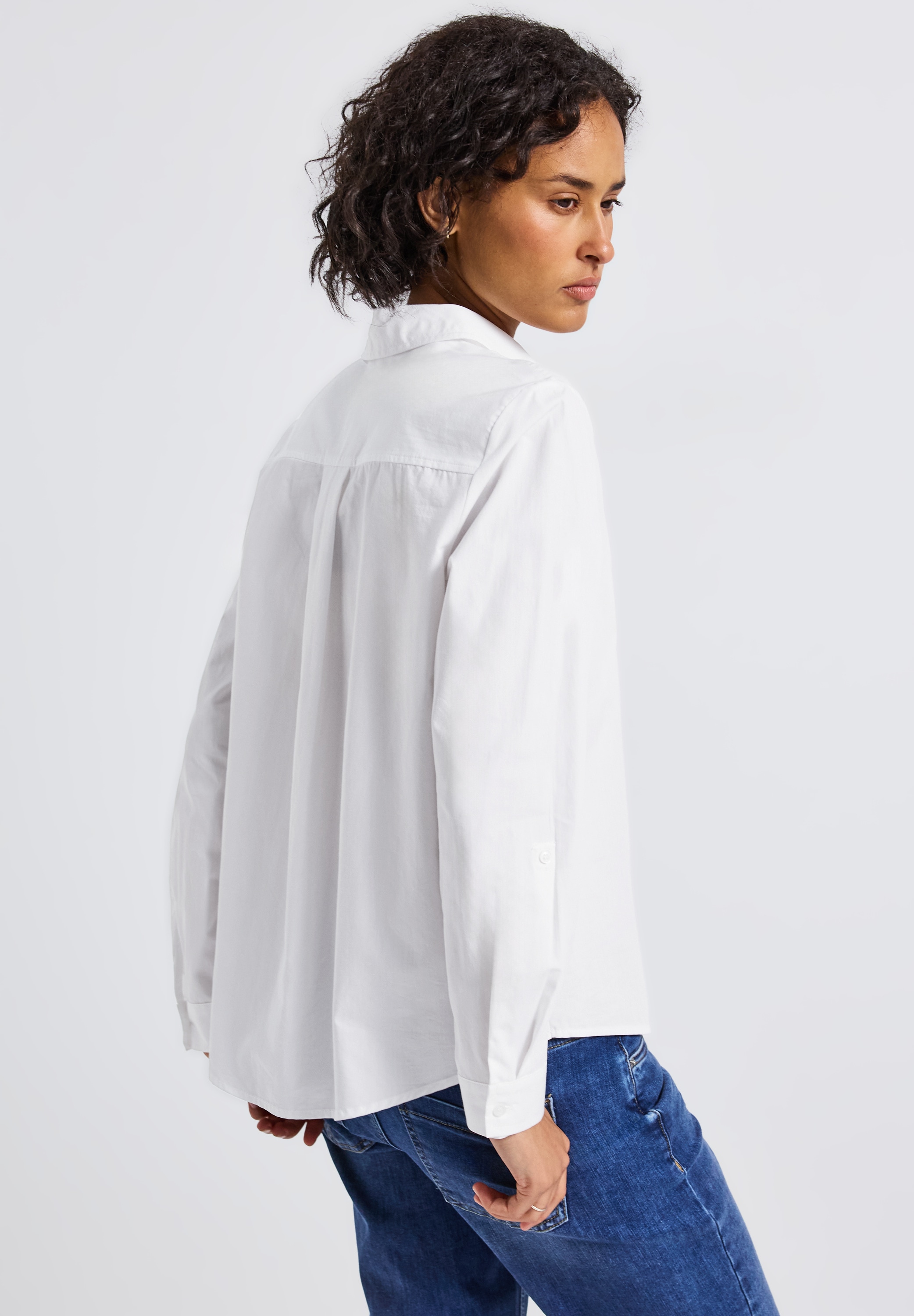 STREET ONE Hemdbluse, aus reiner Baumwolle