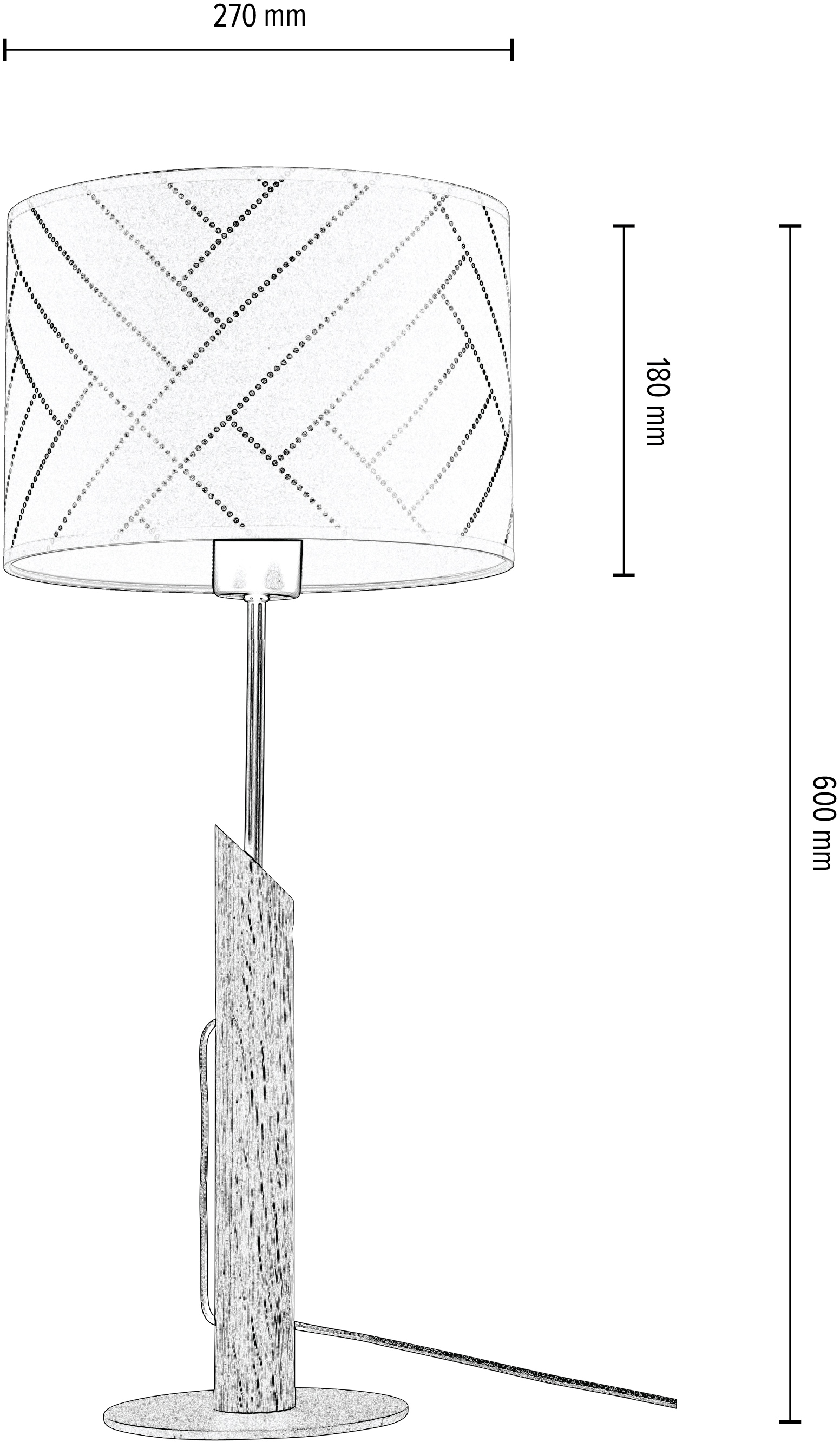 BRITOP LIGHTING Tischleuchte »PUNTO«, 1 flammig-flammig, Aus Eichenholz mit FSC®-Zertifikat, Schirm aus laminierter Tapete