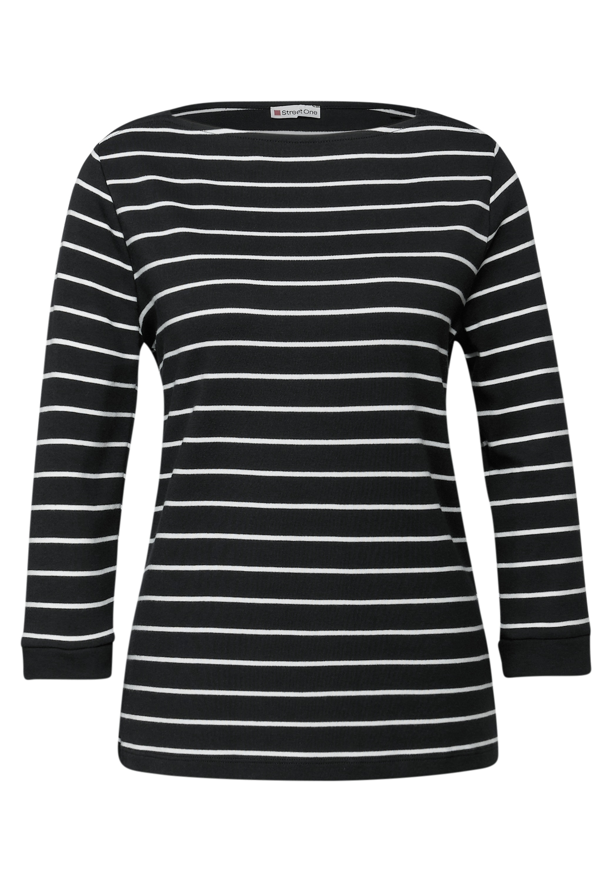 STREET ONE 3/4-Arm-Shirt, aus reiner Baumwolle