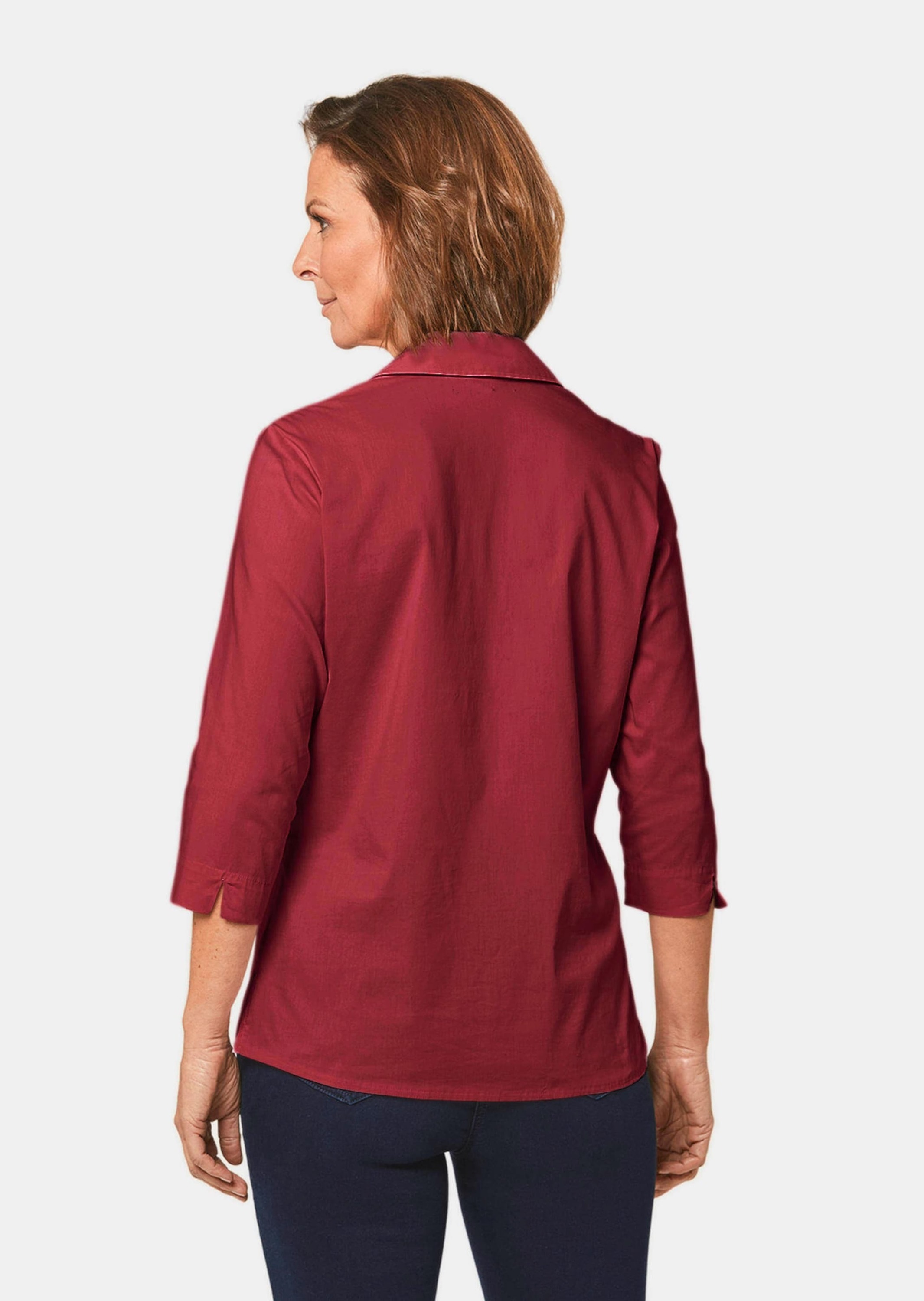GOLDNER Hemdbluse »Bluse Stretchbequeme Bluse mit Baumwolle«