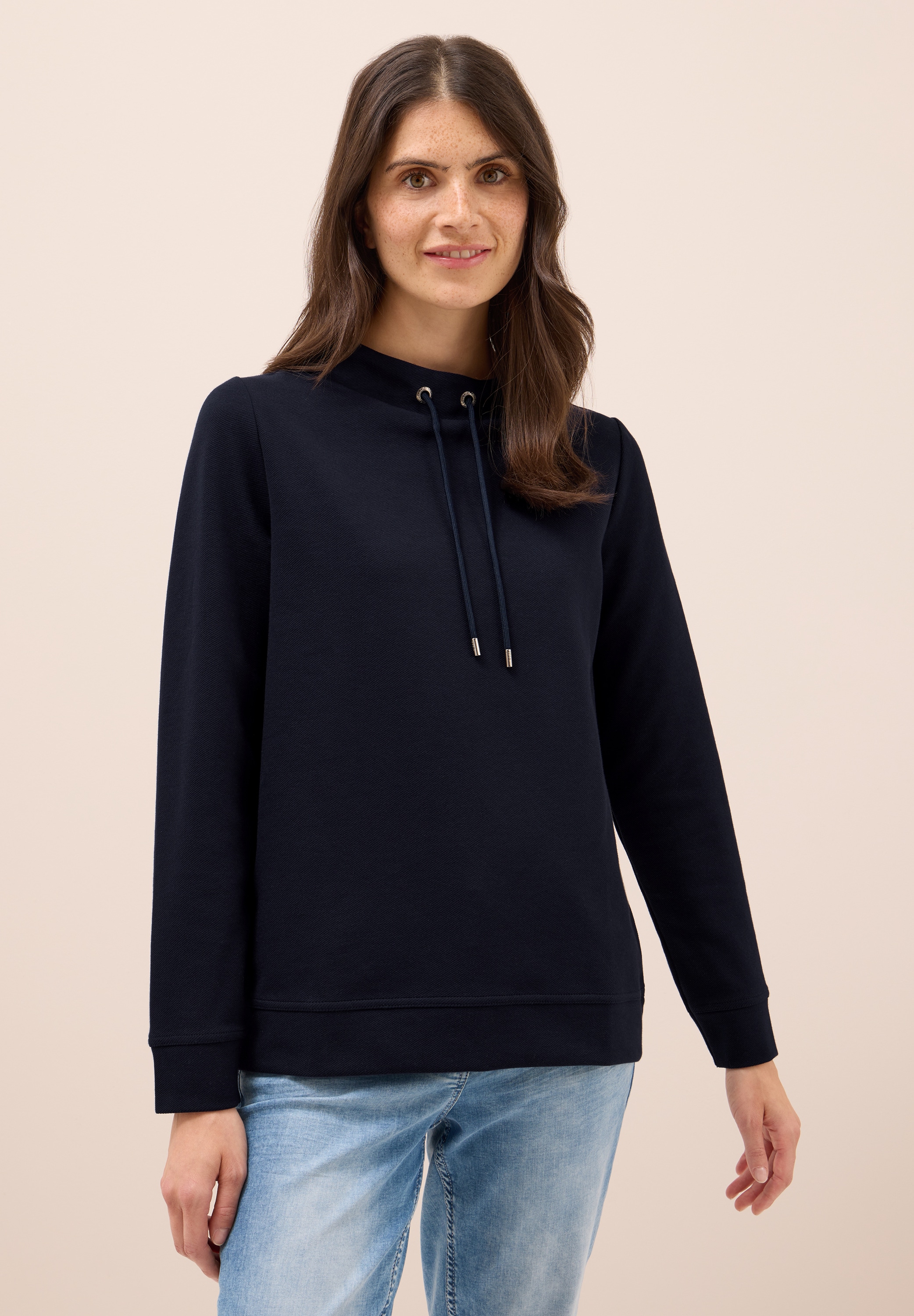 Cecil Sweatshirt, mit Tunnelzugband am Kragen günstig online kaufen